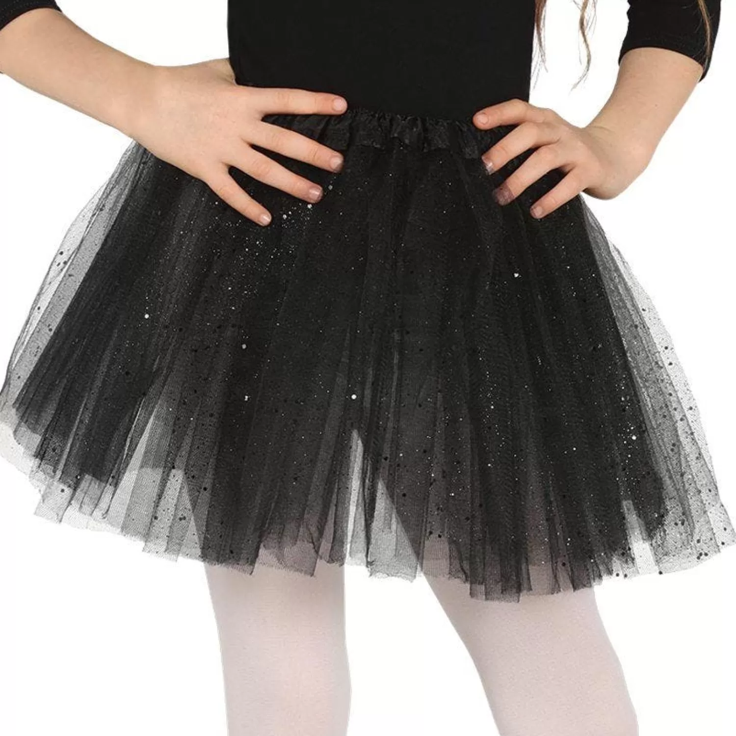 Black Glitter Tutu - Child One Size<Party Delights Best