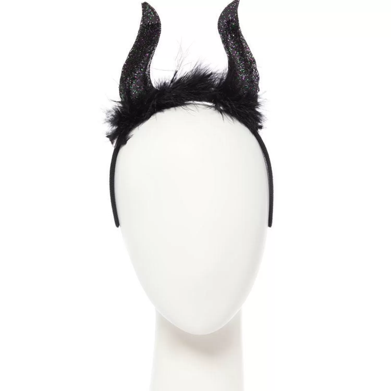 Black Glittery Horn Headband<Party Delights Online