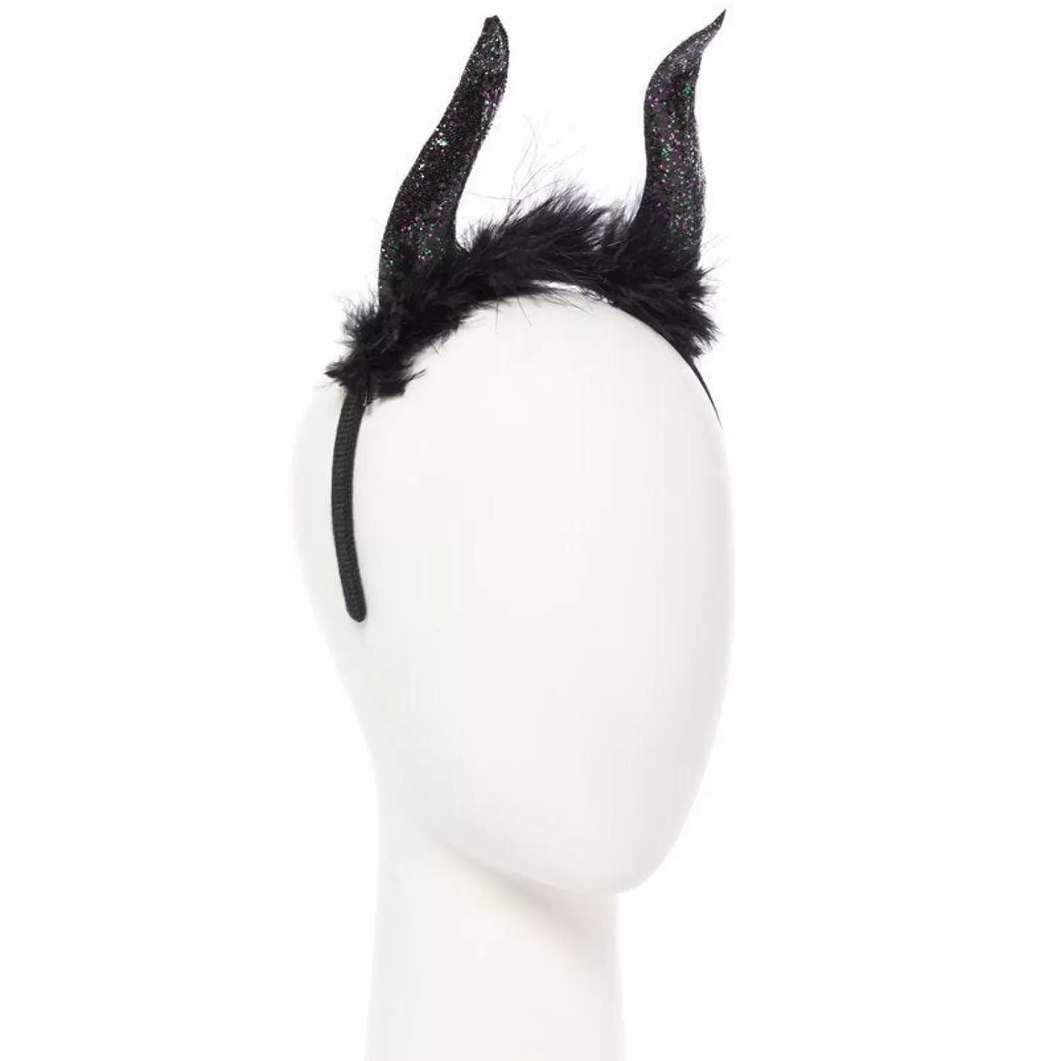 Black Glittery Horn Headband<Party Delights Online