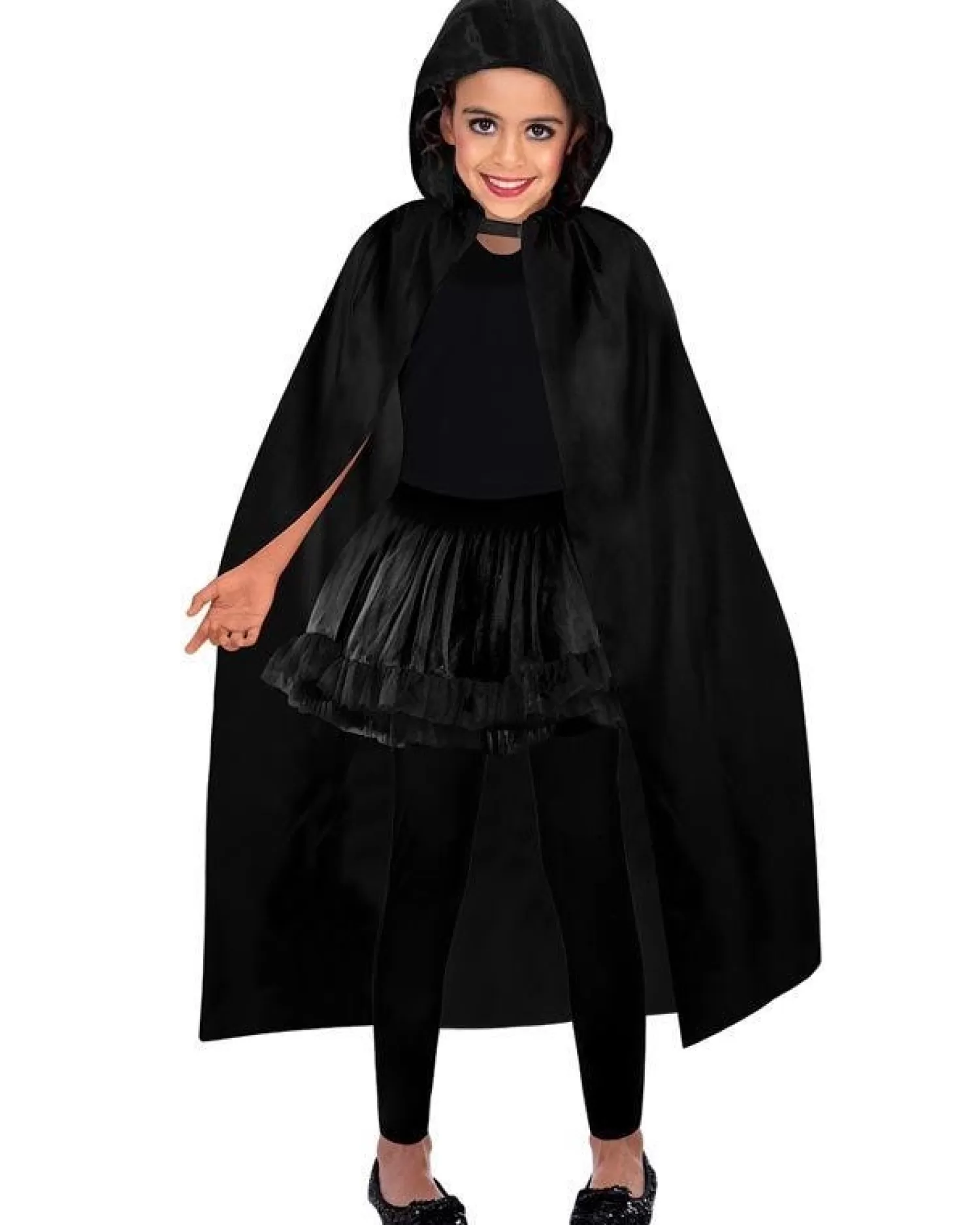 Black Hooded Cape - Child<Party Delights Best Sale