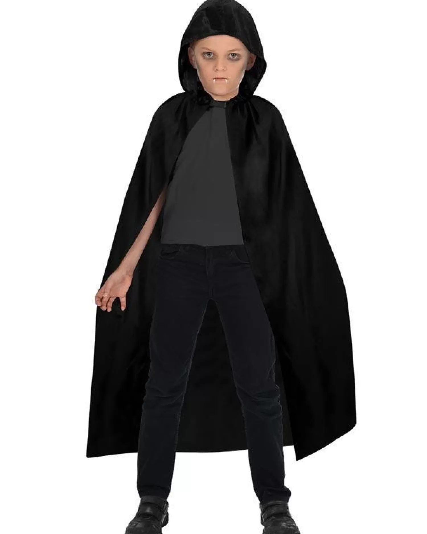 Black Hooded Cape - Child<Party Delights Best Sale