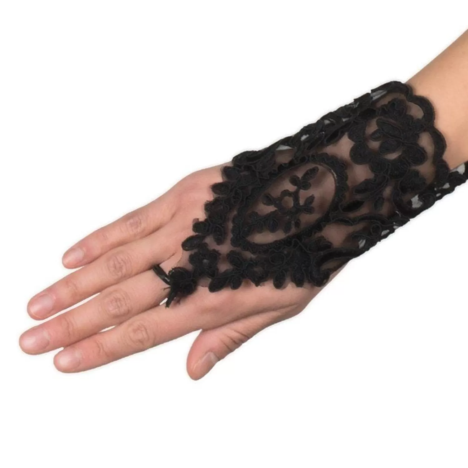 Black Lace Glovelettes<Party Delights New