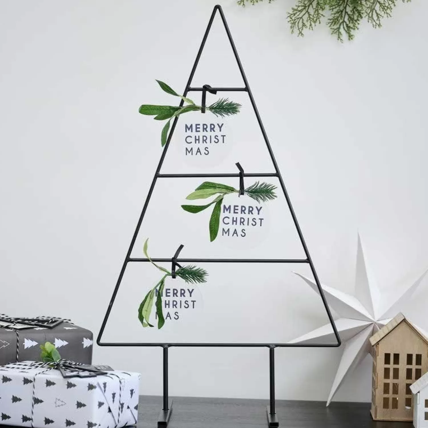 Black Metal Christmas Tree Alternative Decoration<Party Delights Online