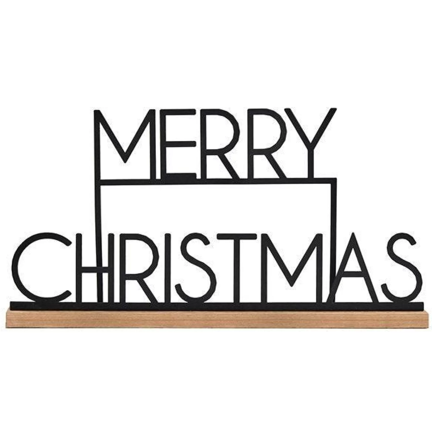 Black Metal Merry Christmas Sign<Party Delights New