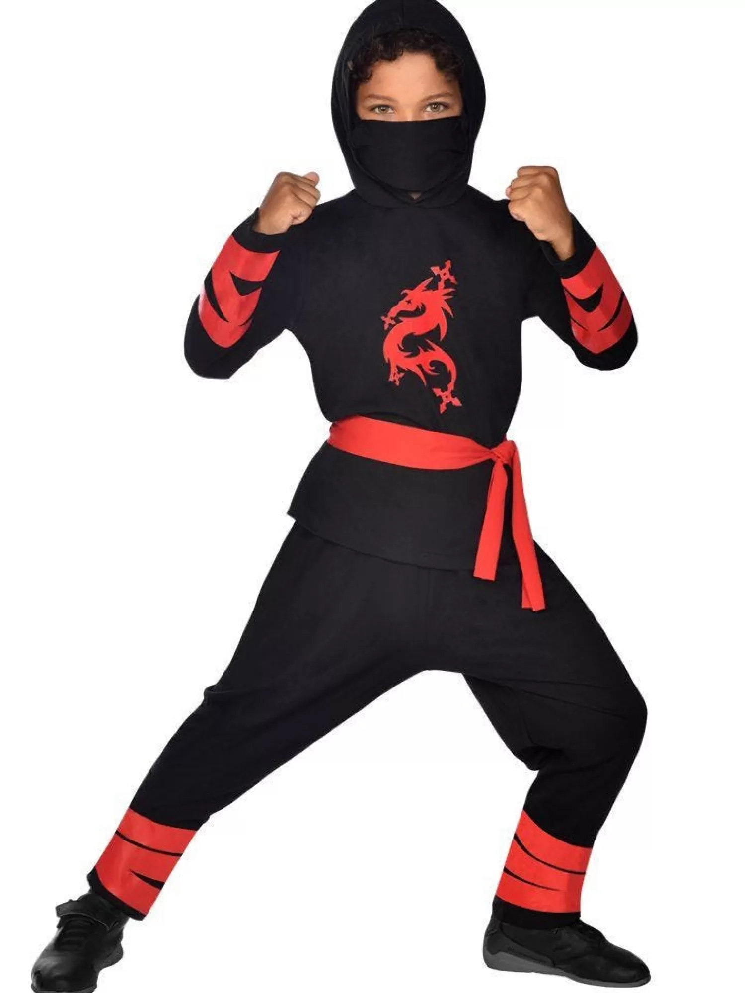 Black Ninja Warrior - Child And Teen Costume<Party Delights New