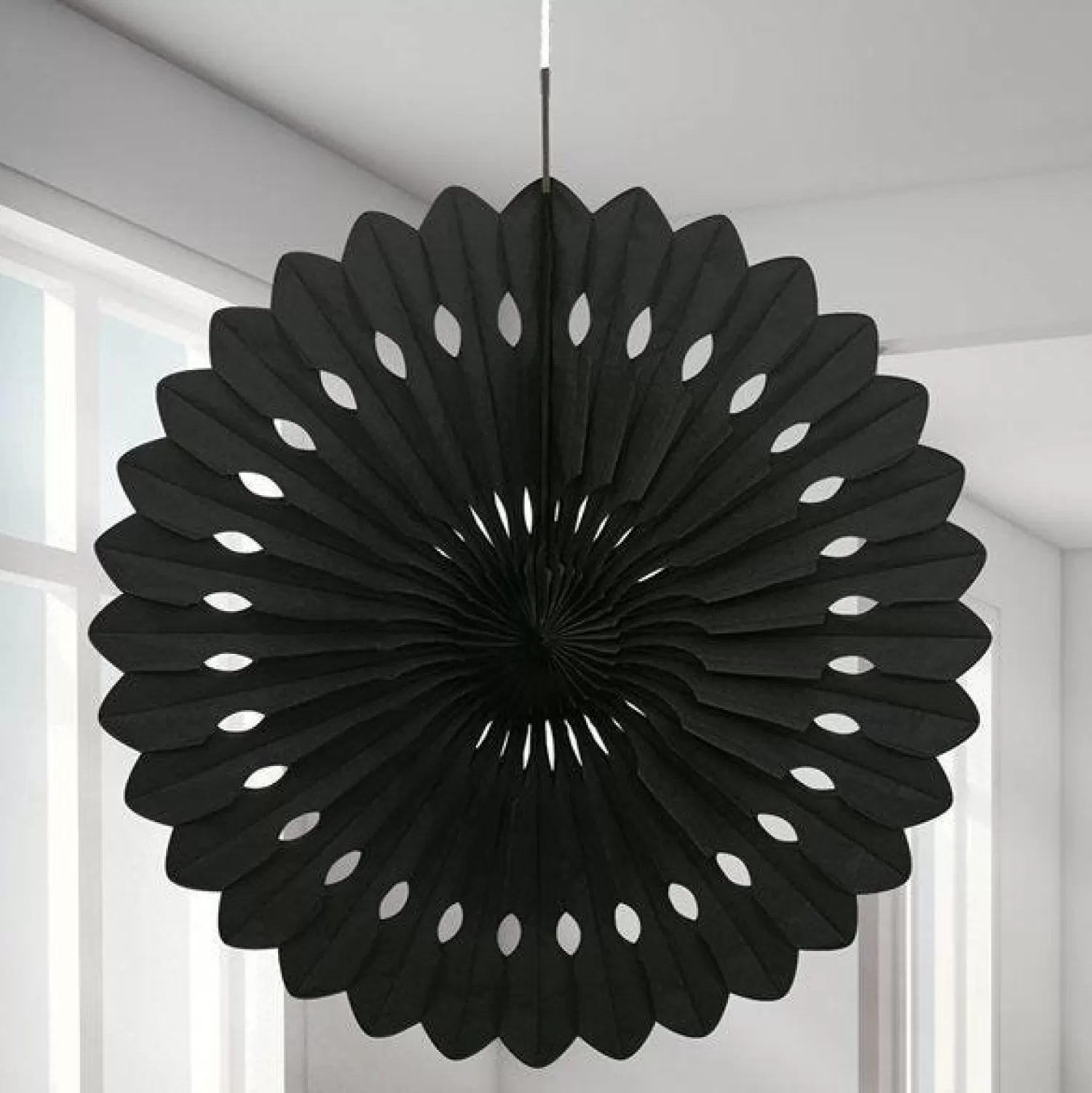 Best Sale Party Delights Black Paper Fan Decoration - 41Cm