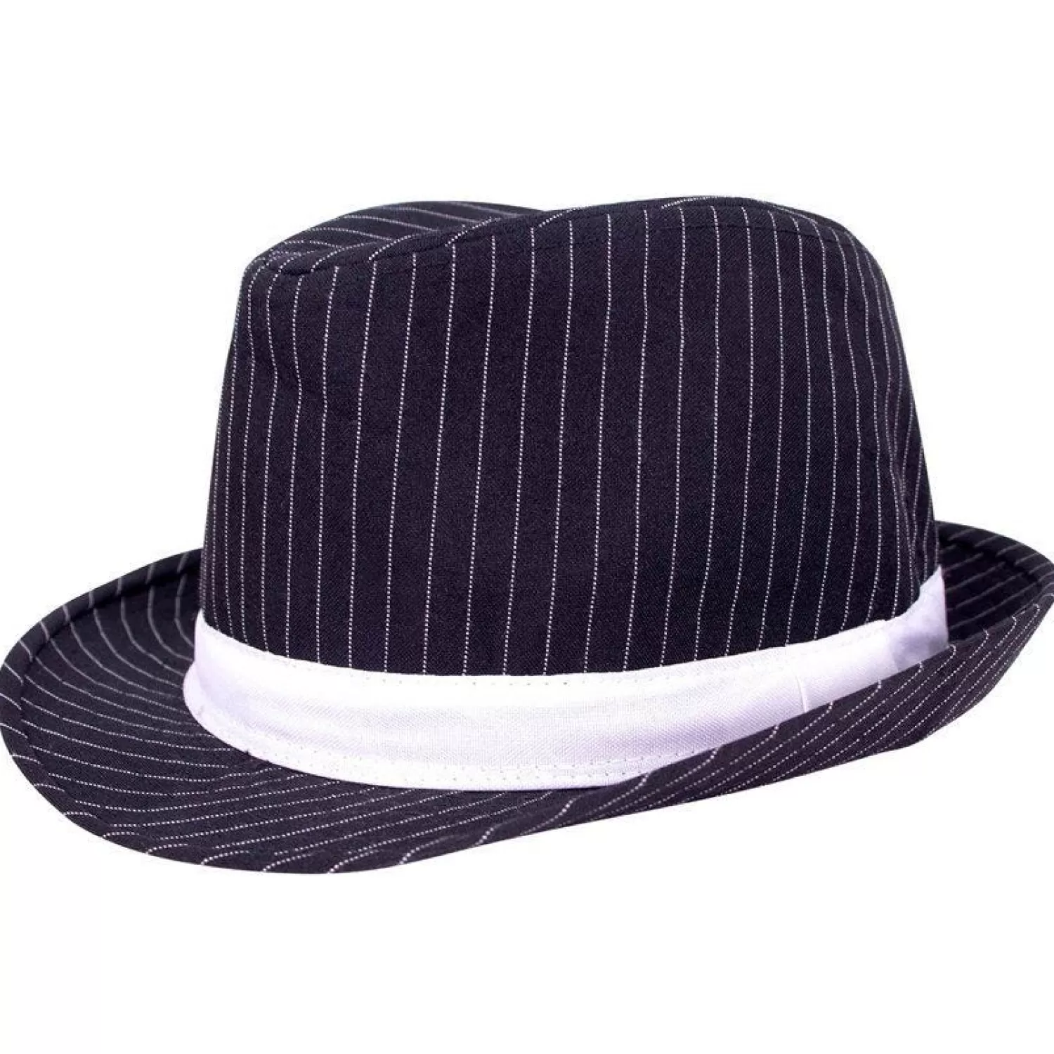 Clearance Party Delights Black Pinstripe Fedora Hat