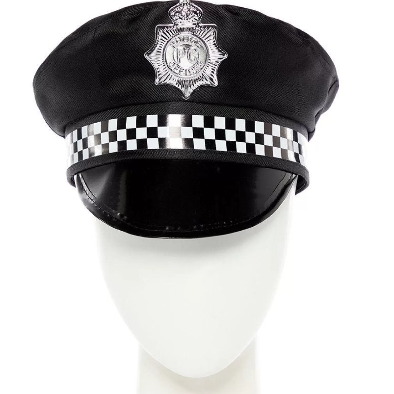 Discount Party Delights Black Police Hat - Child