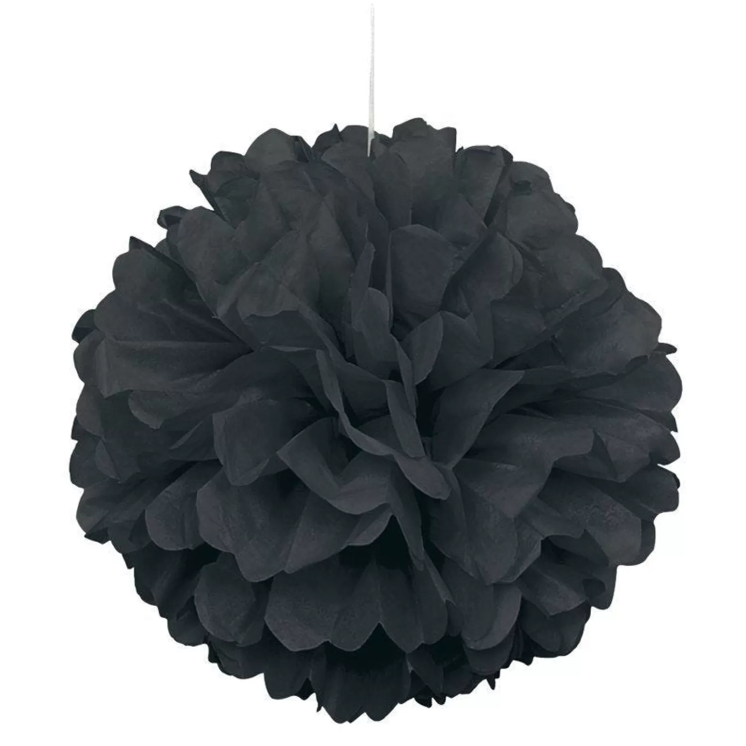 Cheap Party Delights Black Pom Pom Decoration - 41Cm