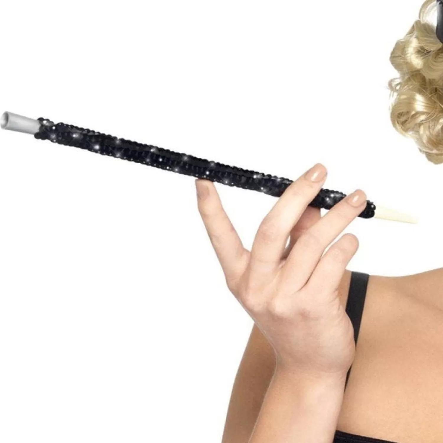 Outlet Party Delights Black Sequin Cigarette Holder - 30Cm