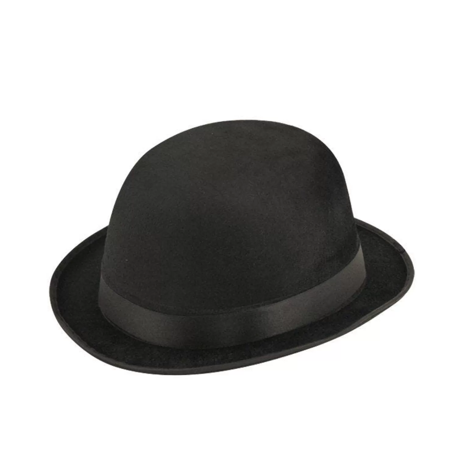 Fashion Party Delights Black Velour Bowler Hat