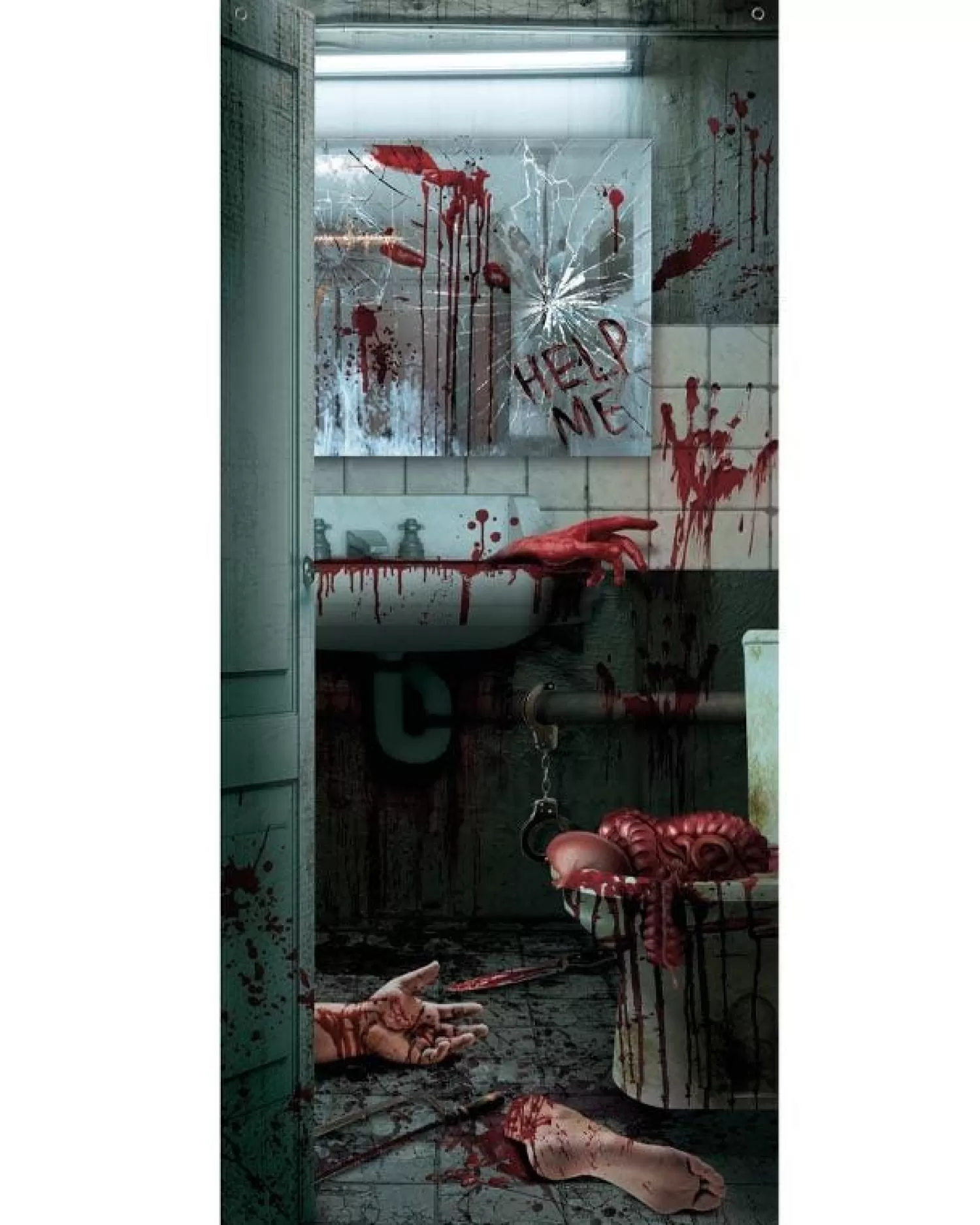 Bloody Bathroom Door Scene<Party Delights Outlet