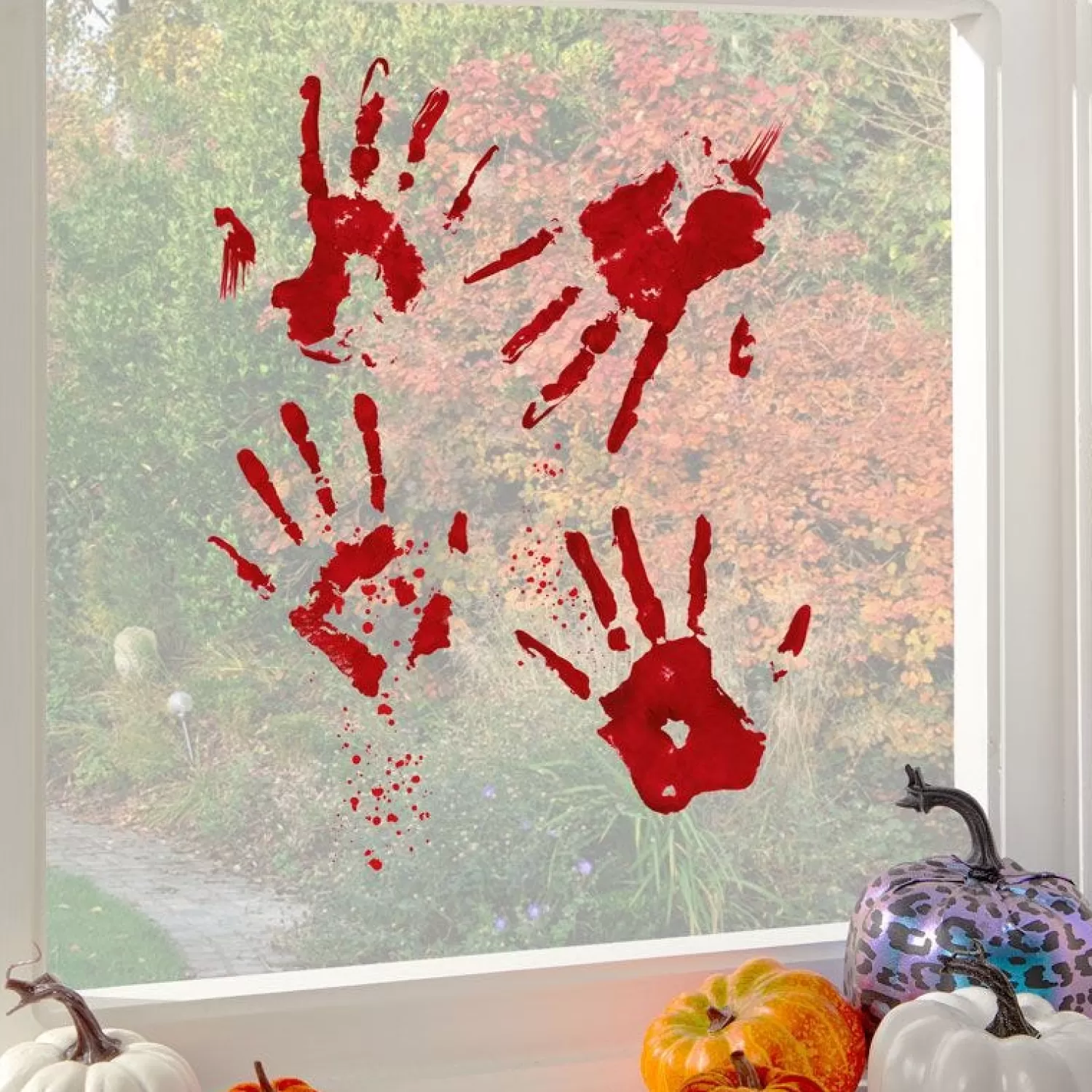 Bloody Hand Window Stickers<Party Delights Online