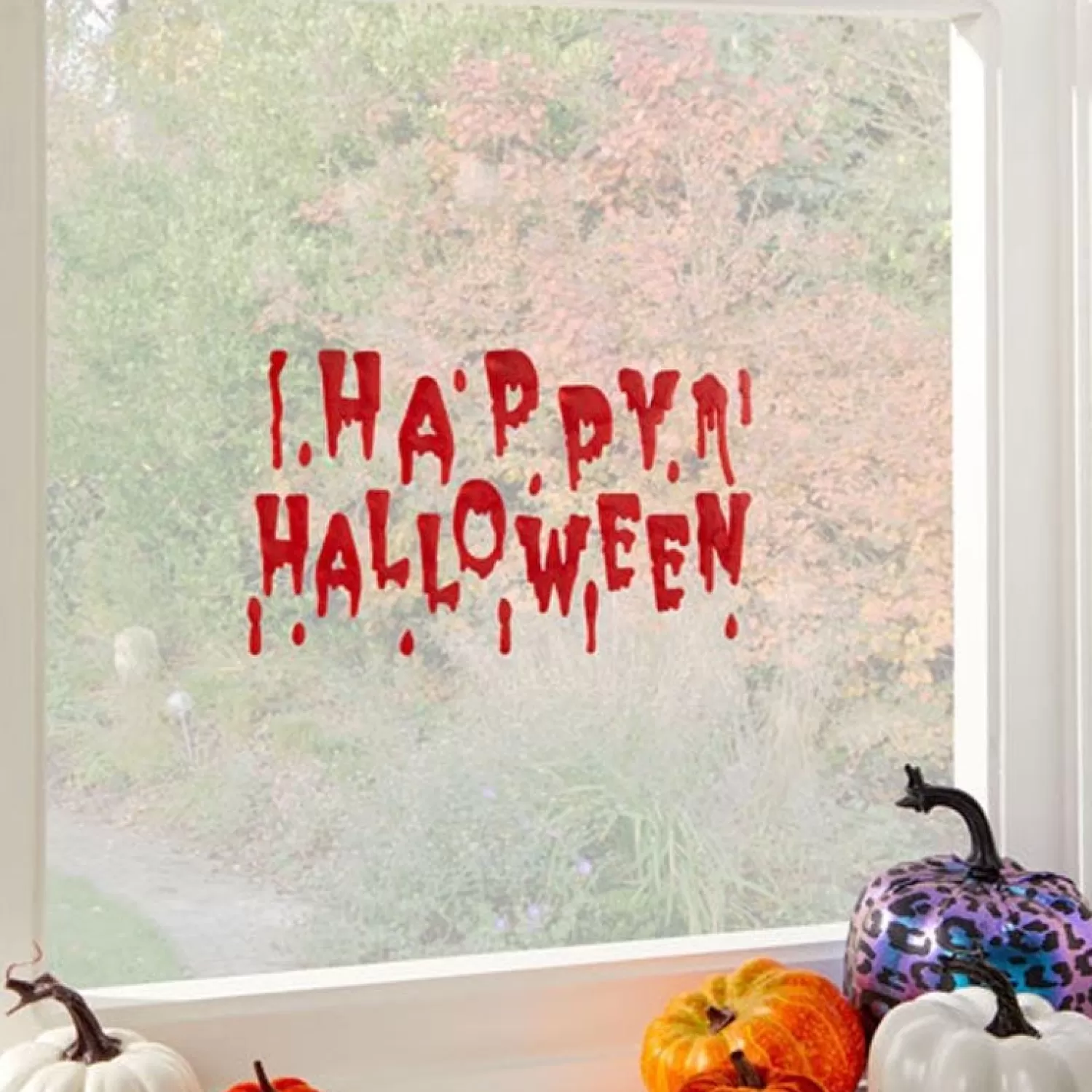 Bloody Happy Halloween Gel Window Cling<Party Delights Shop