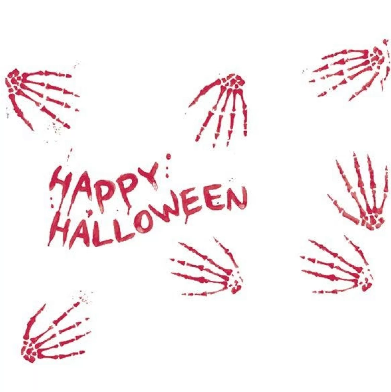 Bloody Skeleton Hand Prints<Party Delights Online