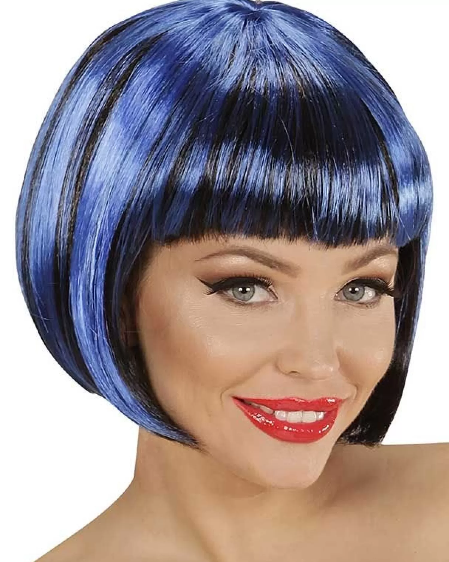 Blue & Black Wig<Party Delights Online