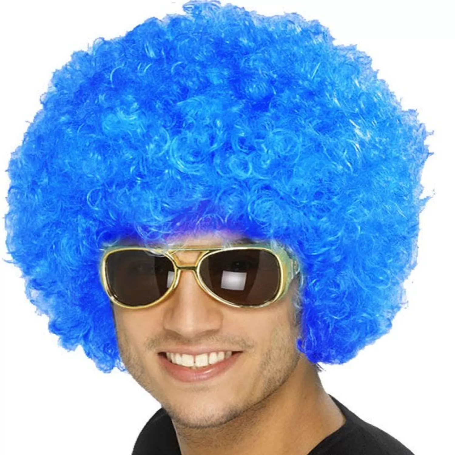 Sale Party Delights Blue Afro Wig