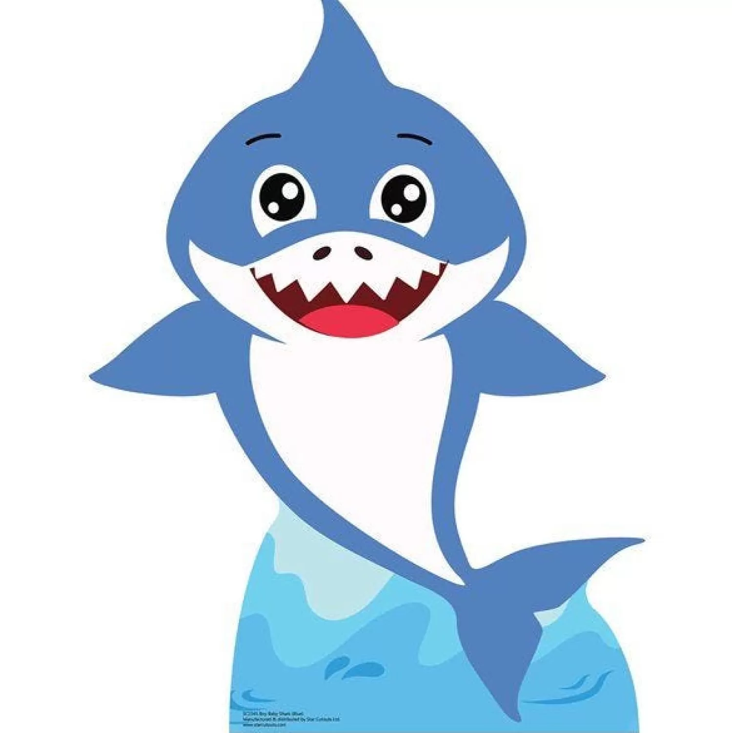 Discount Party Delights Blue Baby Shark Cardboard Cutout - 93Cm X 72Cm