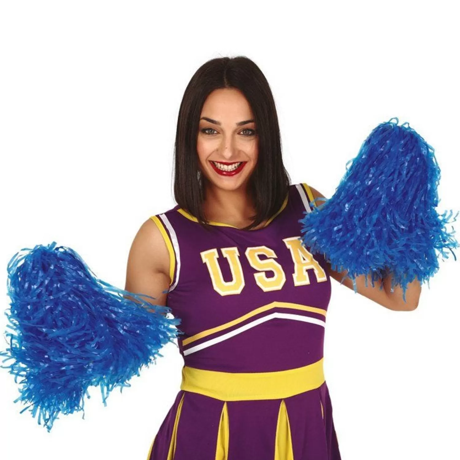 Best Sale Party Delights Blue Cheerleading Pom Poms - Standard