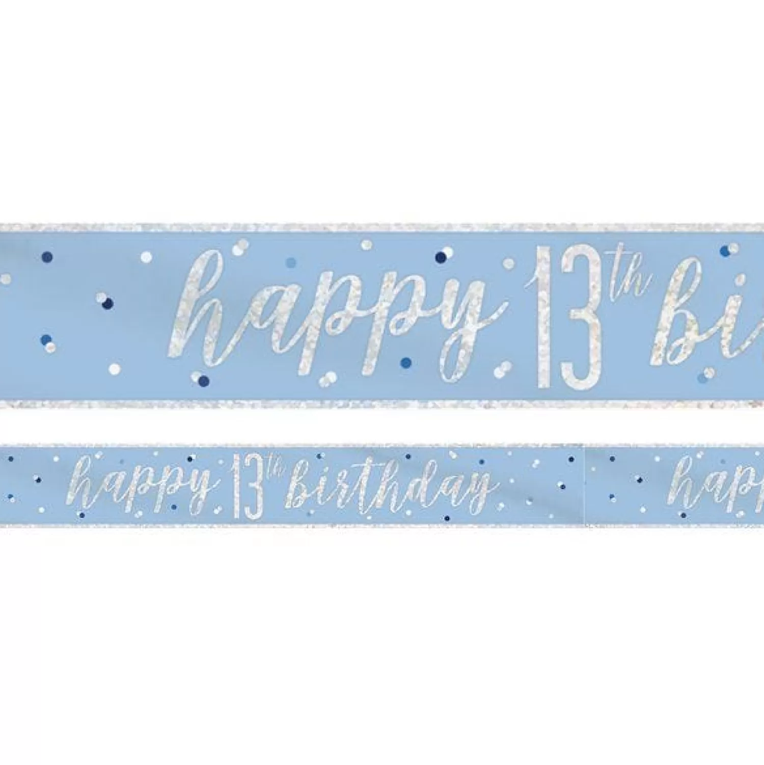 Clearance Party Delights Blue 'Happy 13Th Birthday' Plastic Banner - 2.75M