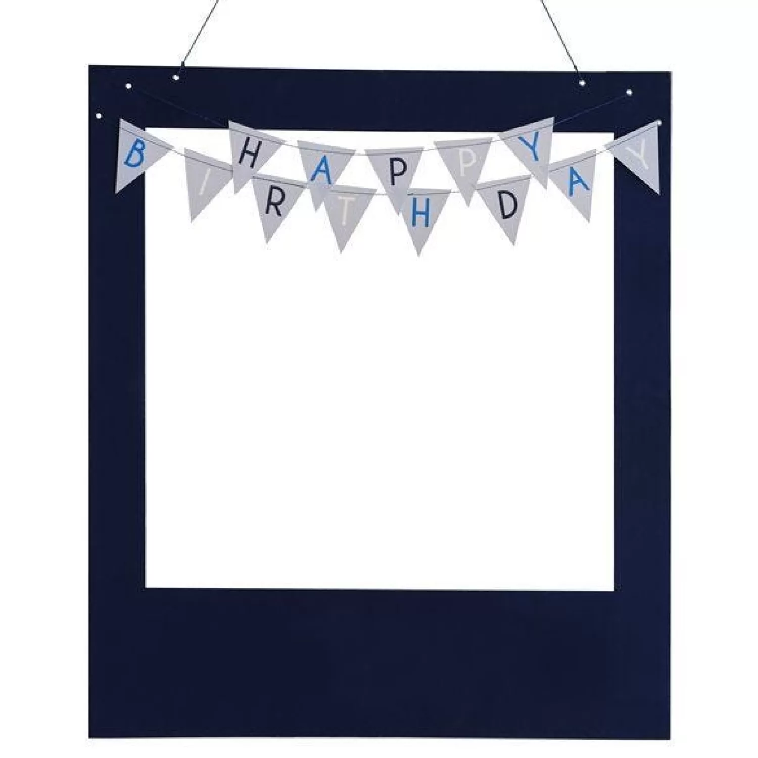 Hot Party Delights Blue Happy Birthday Personalisable Photobooth Frame