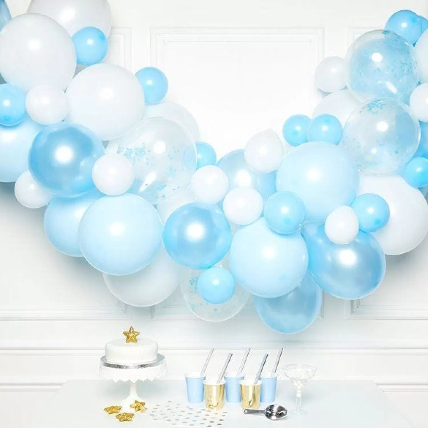 Sale Party Delights Blue Latex Balloon Arch Garland - 70 Balloons