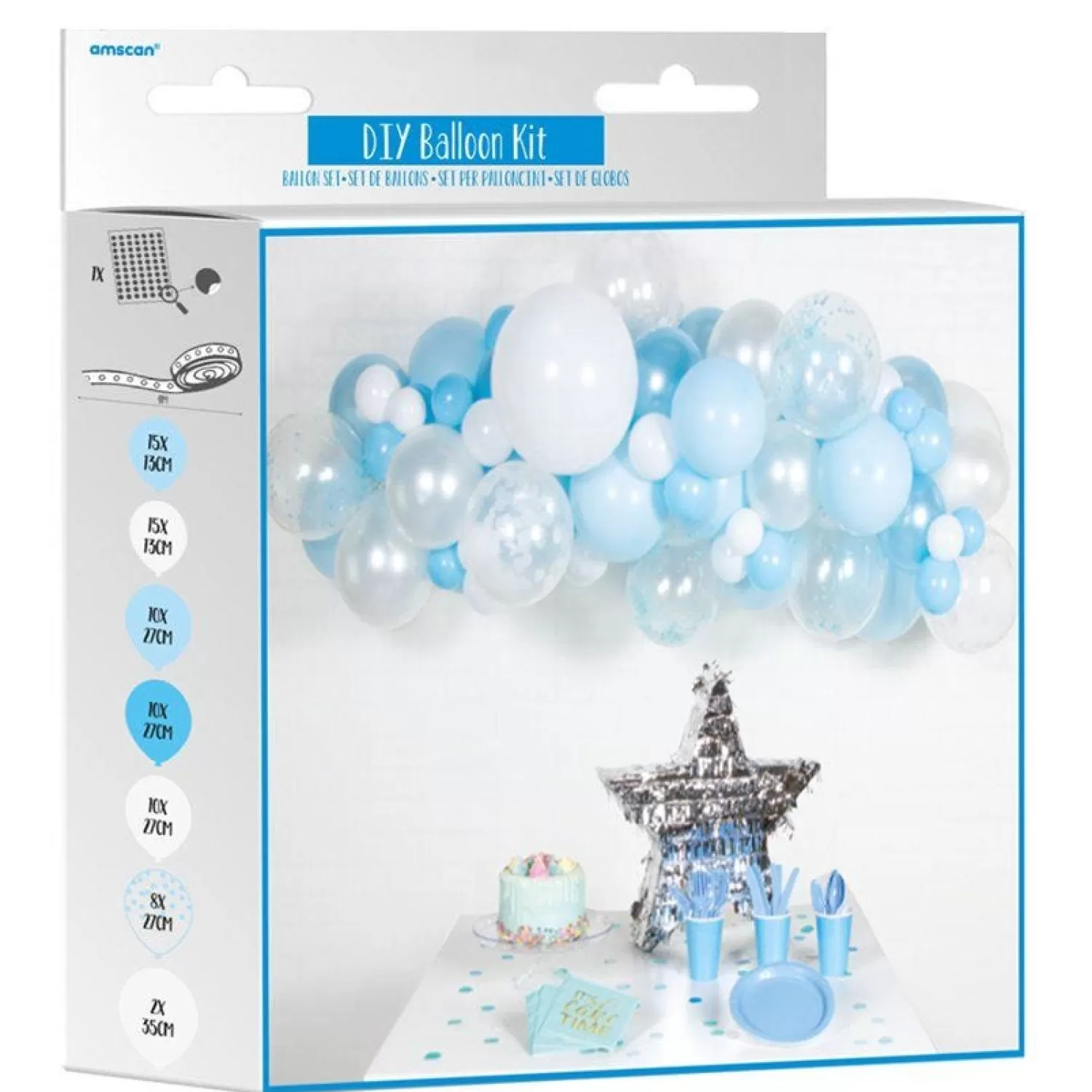 Sale Party Delights Blue Latex Balloon Arch Garland - 70 Balloons