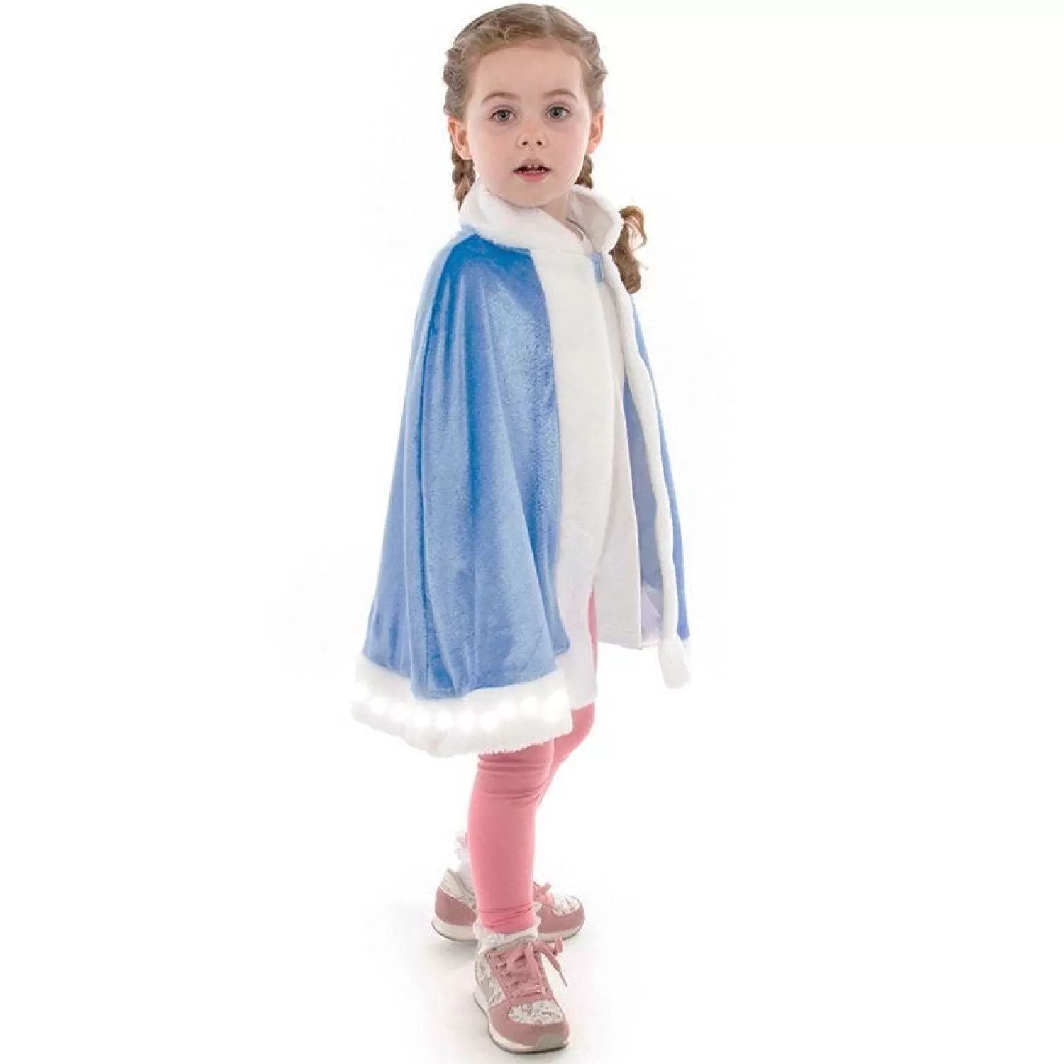 Outlet Party Delights Blue Light Up Cape And Wand - Child