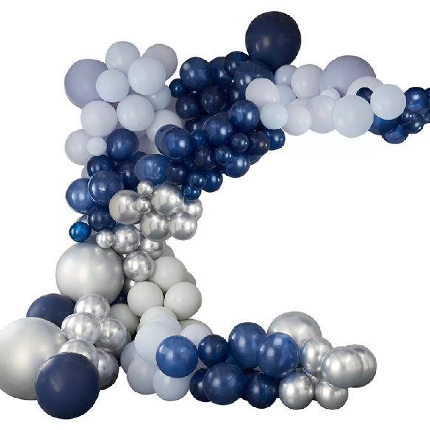 New Party Delights Blue Mix Balloon Arch - 200 Balloons