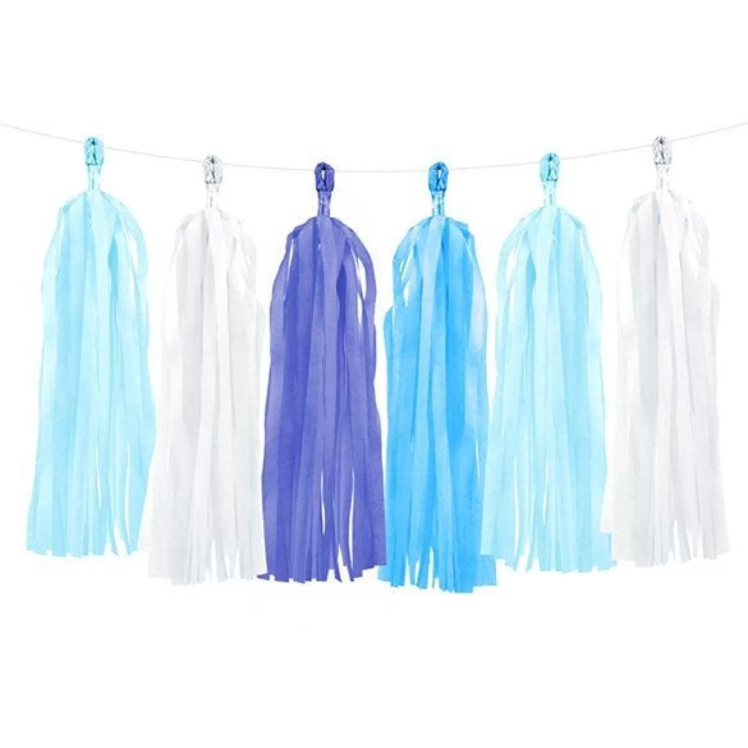 Clearance Party Delights Blue Mix Tassel Garland Decoration - 1.5M