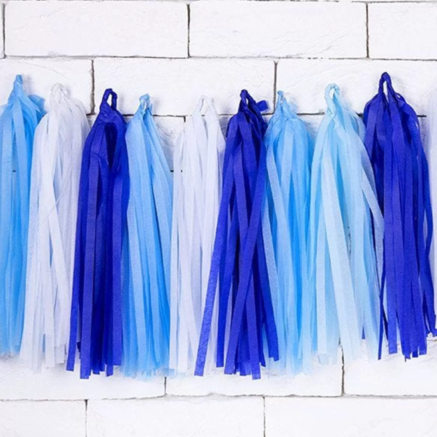 Clearance Party Delights Blue Mix Tassel Garland Decoration - 1.5M