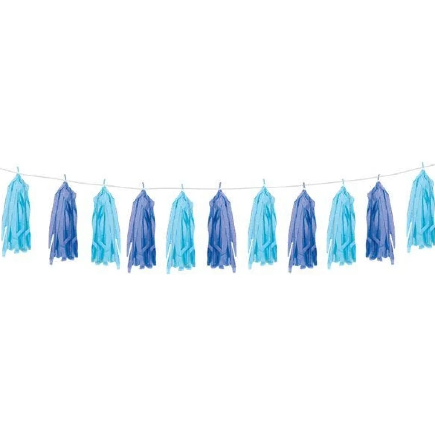 Outlet Party Delights Blue Mix Tassel Garland Decoration - 2.7M