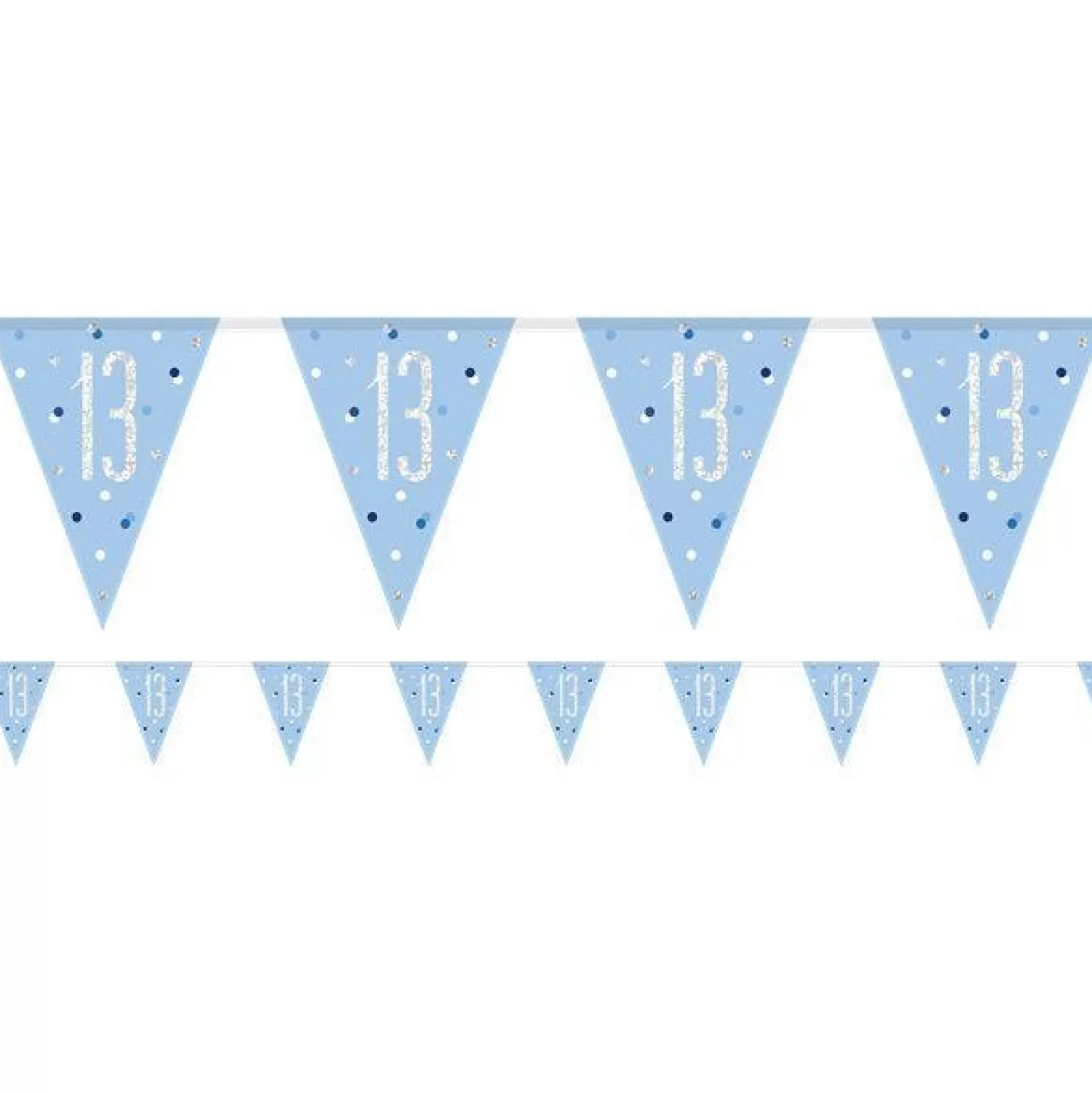 Sale Party Delights Blue Number 13 Plastic Bunting - 2.75M