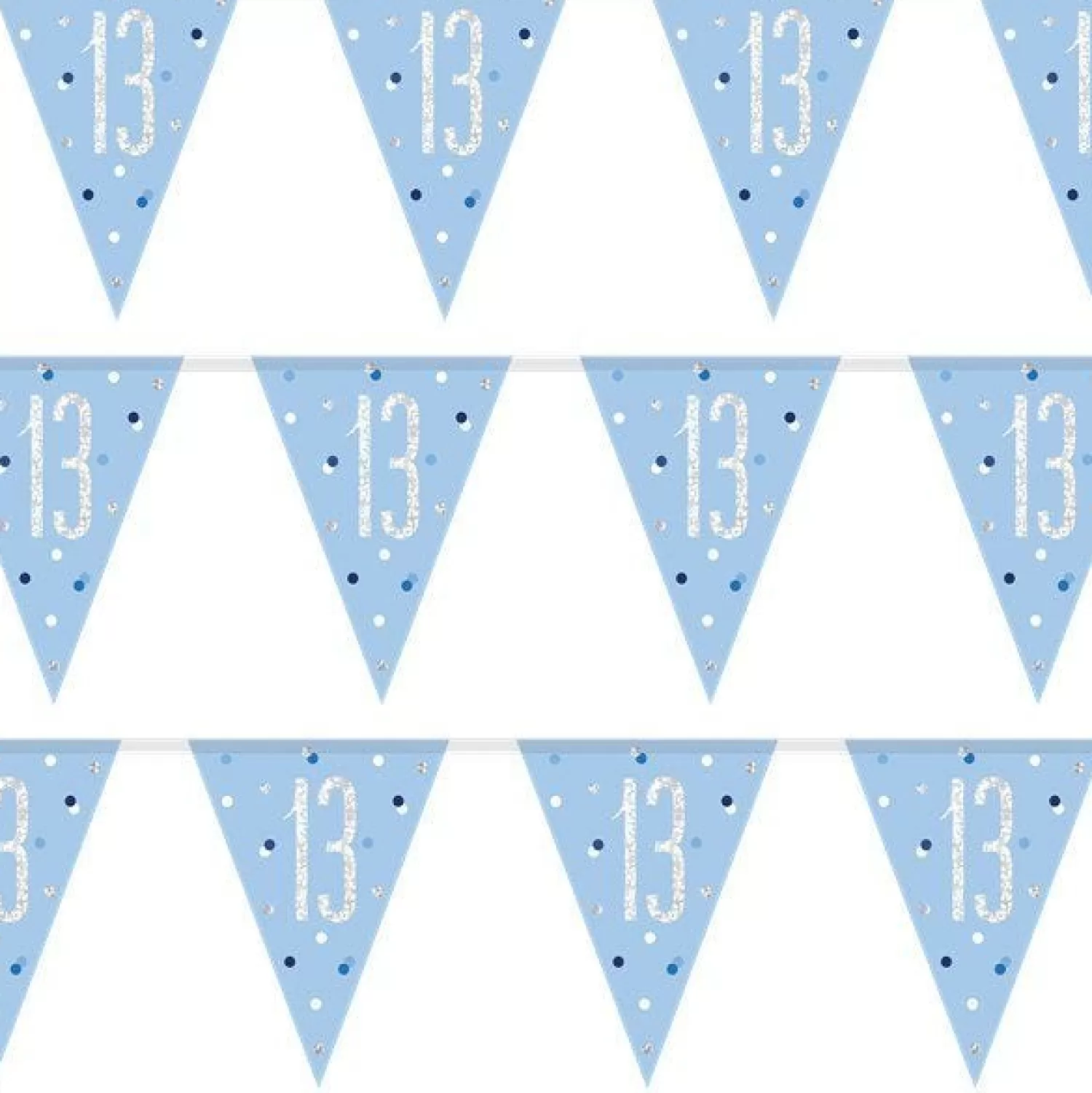 Sale Party Delights Blue Number 13 Plastic Bunting - 2.75M