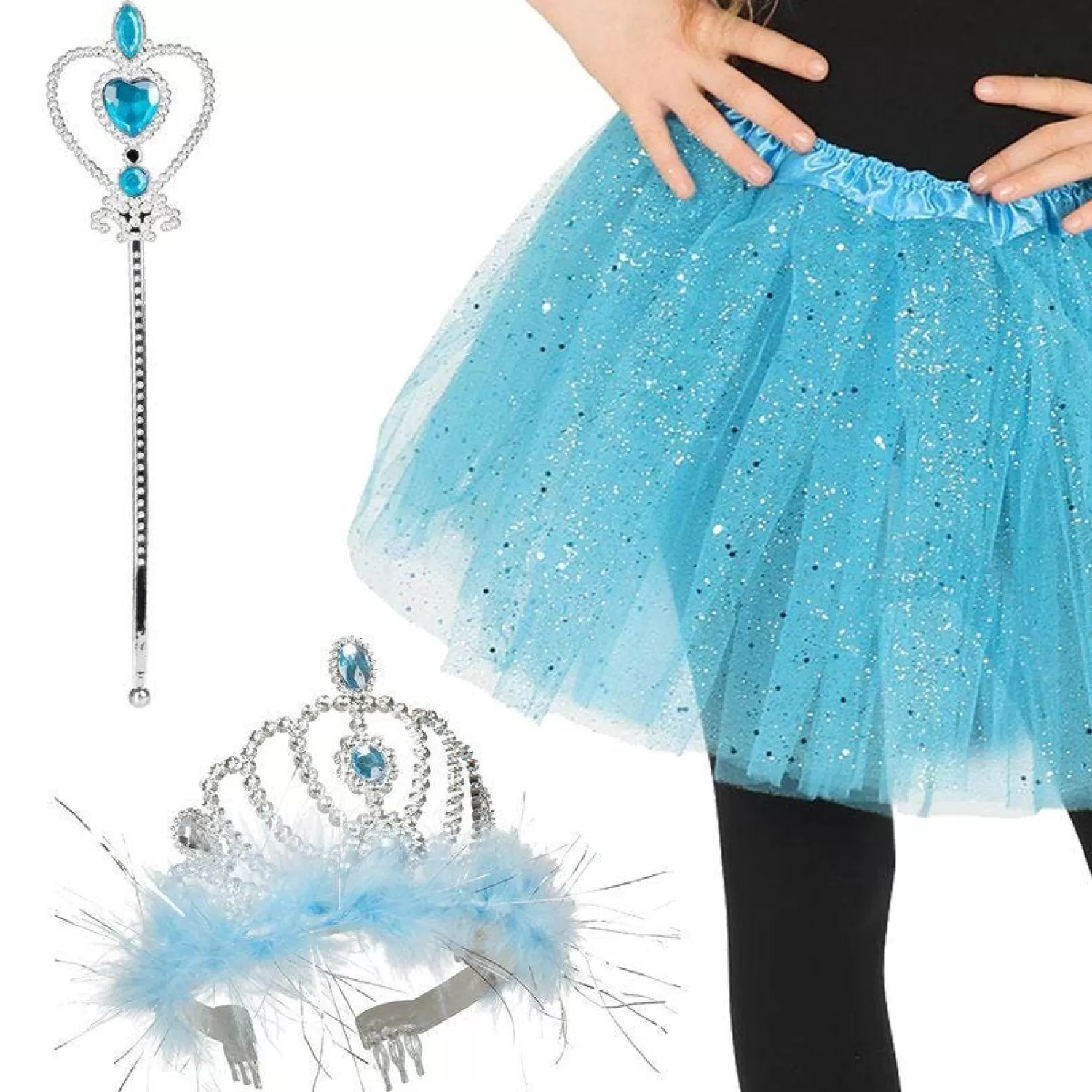 Discount Party Delights Blue Princess Accessory Kit - Child