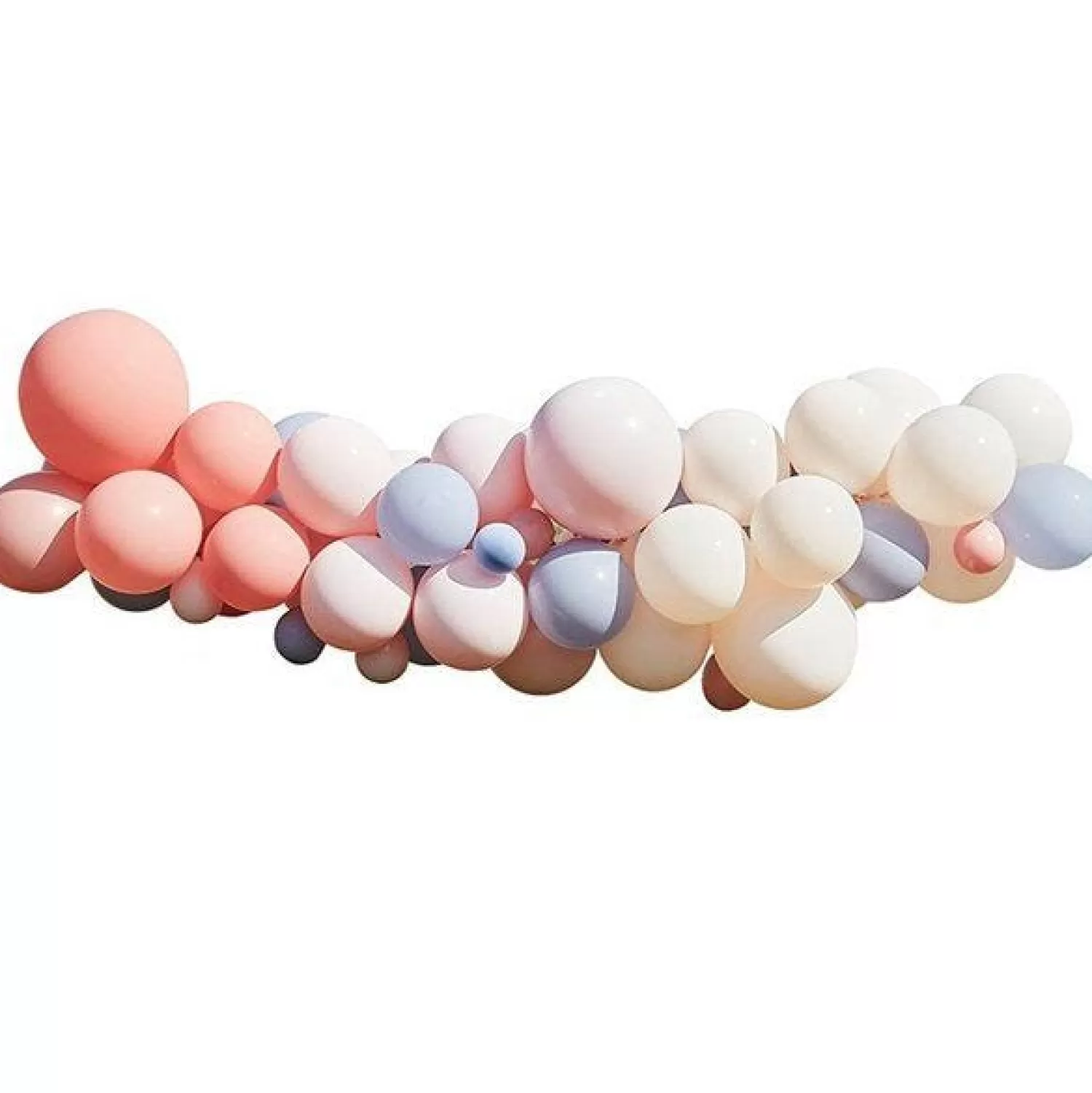 Cheap Party Delights Blush, Nude & Blue Balloon Arch Kit - 60 Balloons