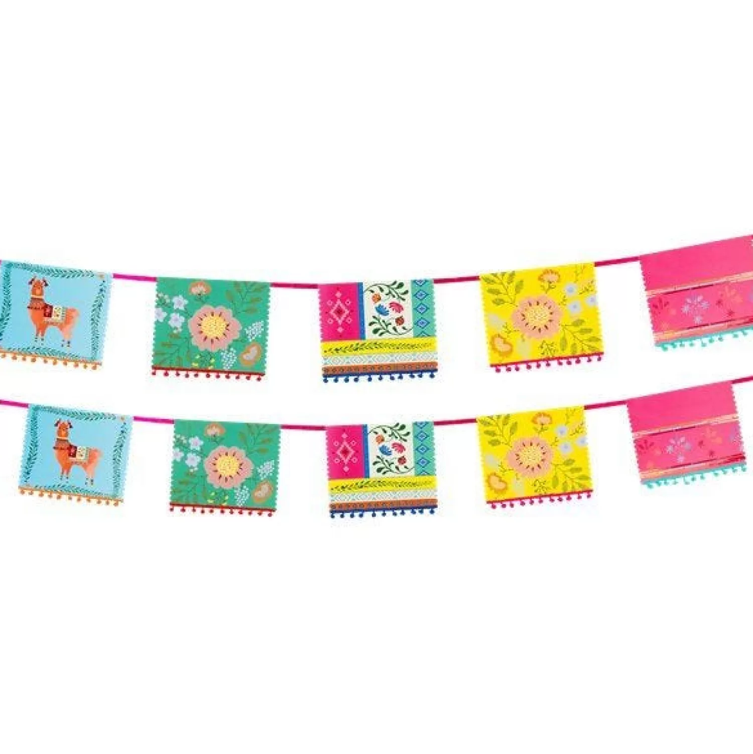 Cheap Party Delights Boho Mix Pom Pom Bunting - 4M