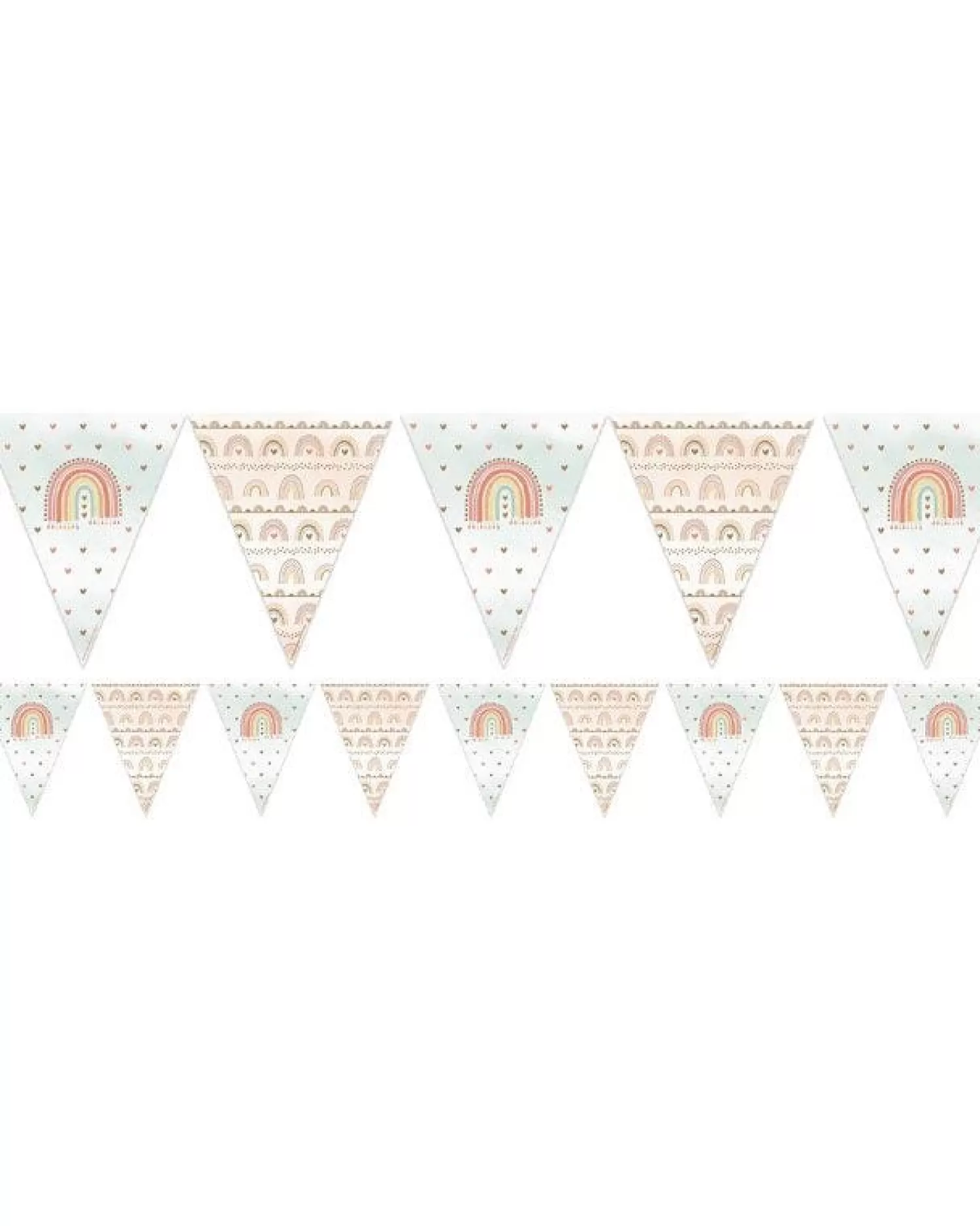 Fashion Party Delights Boho Rainbow Paper Flag Bunting - 3.7M