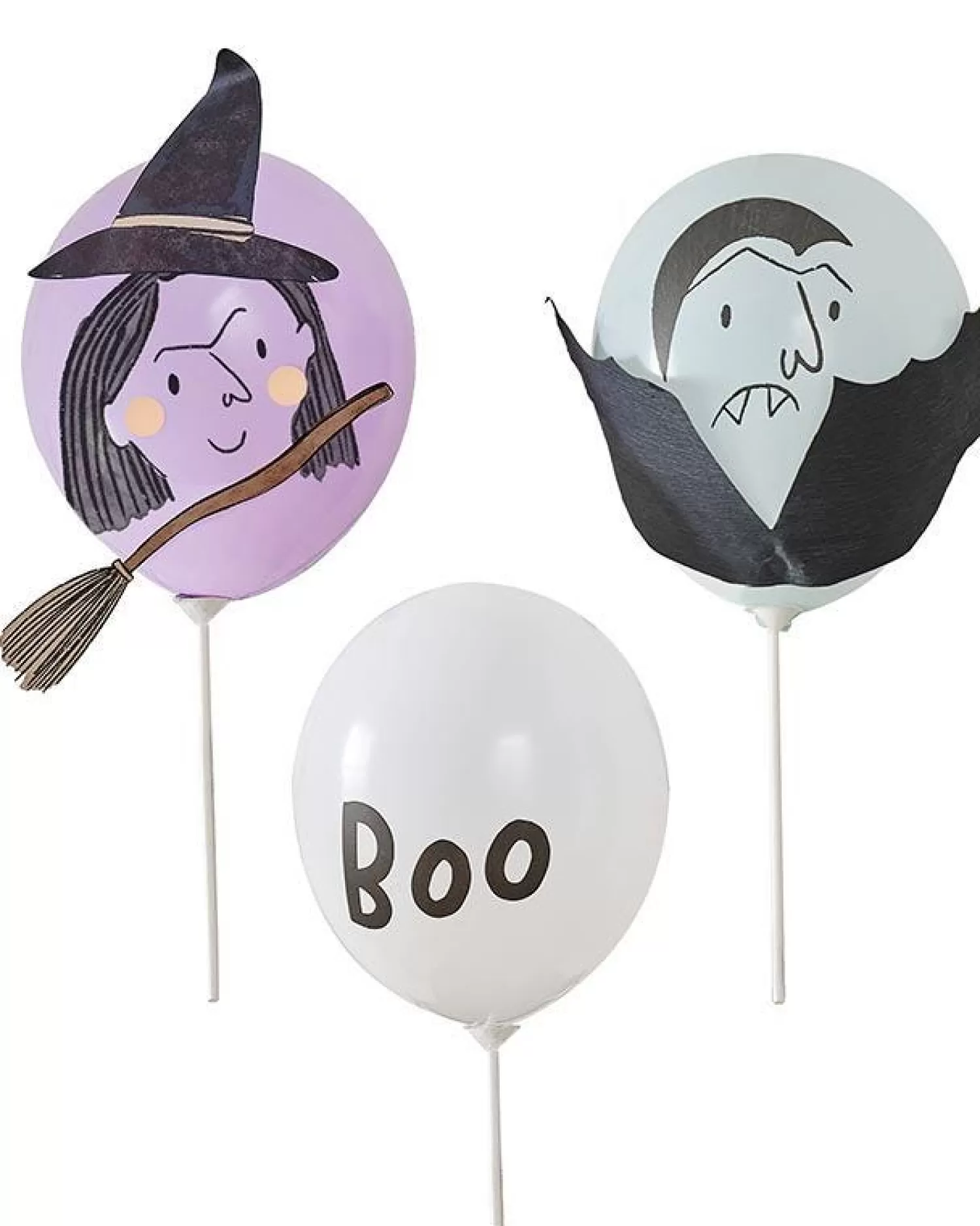 Boo Crew Characters Balloons - Latex (5Pk)<Party Delights New