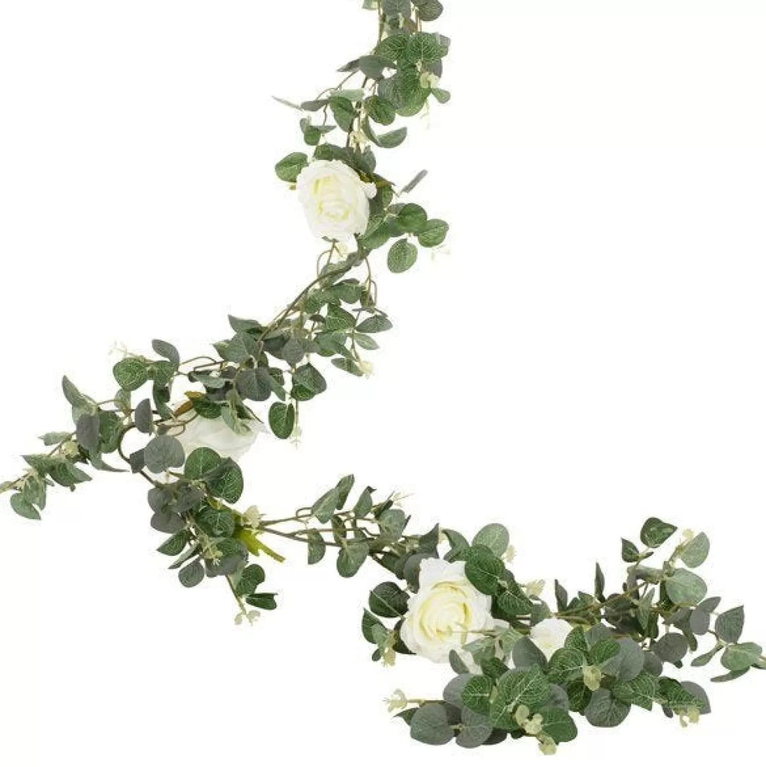 Outlet Party Delights Botanical Wedding Eucalyptus & White Rose Garland - 1.8M