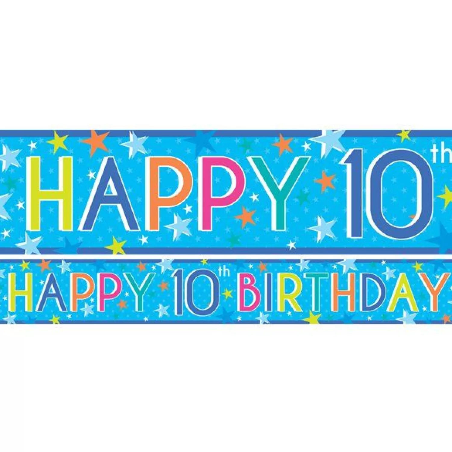 Fashion Party Delights Boys 10Th Birthday Paper Banners - 1M (3Pk)