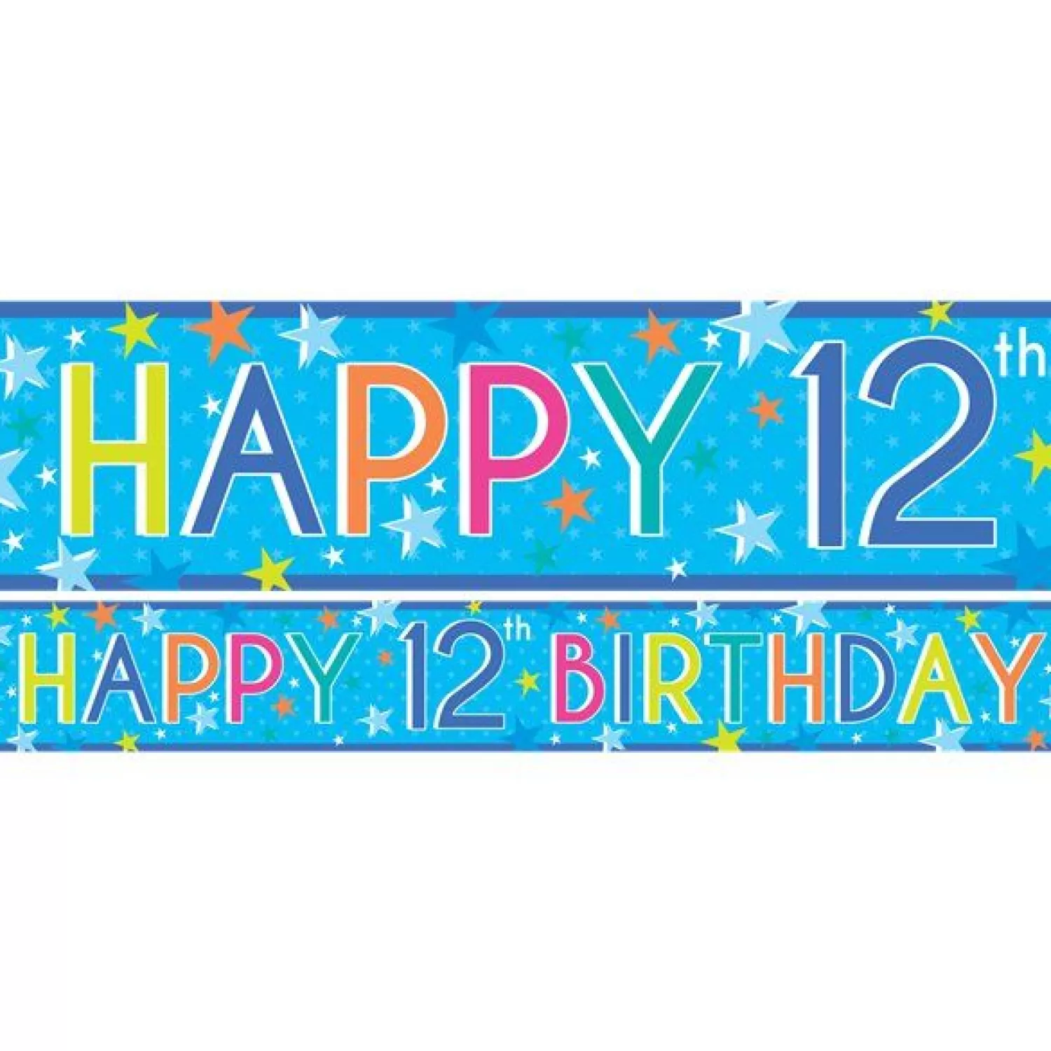 Fashion Party Delights Boys 12Th Birthday Paper Banners - 1M (3Pk)