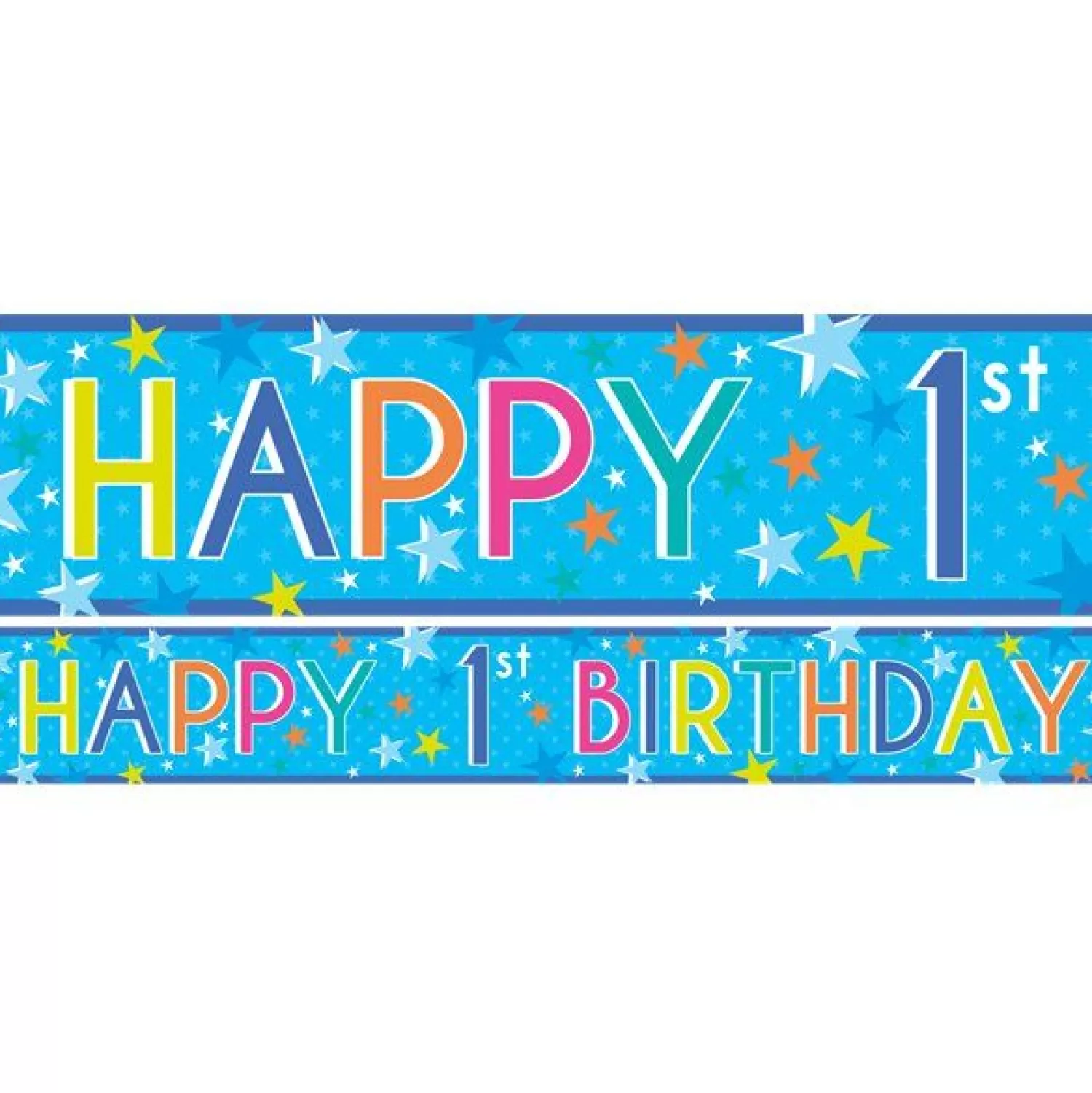 Best Party Delights Boys 1St Birthday Paper Banners - 1M (3Pk)