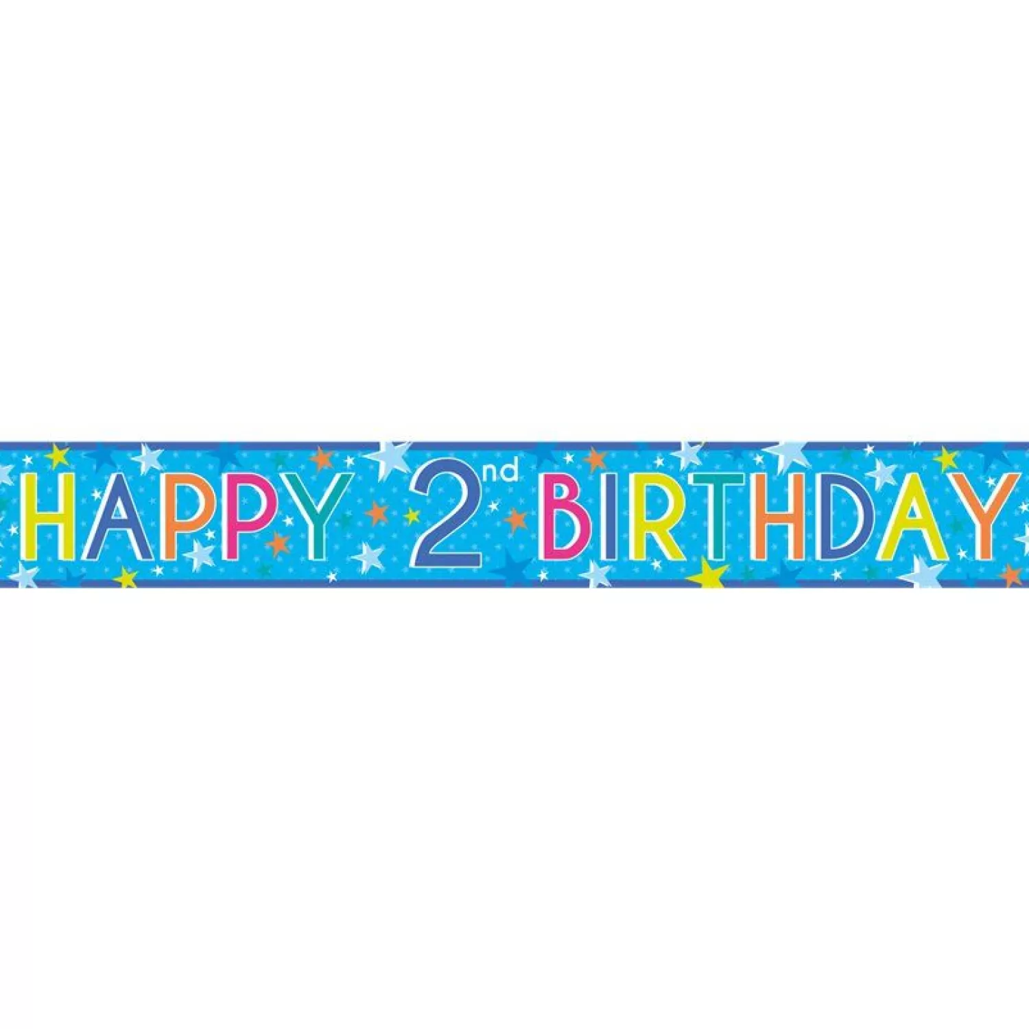 Fashion Party Delights Boys 2Nd Birthday Paper Banners - 1M (3Pk)