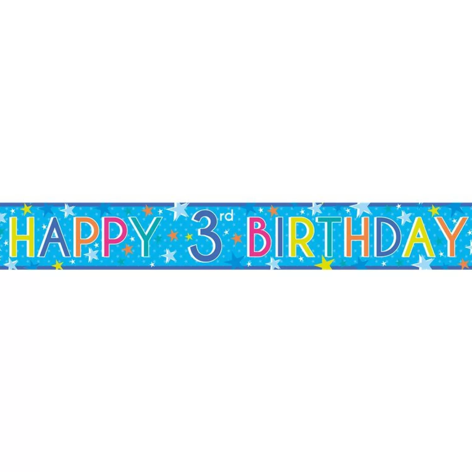 Online Party Delights Boys 3Rd Birthday Paper Banners - 1M (3Pk)