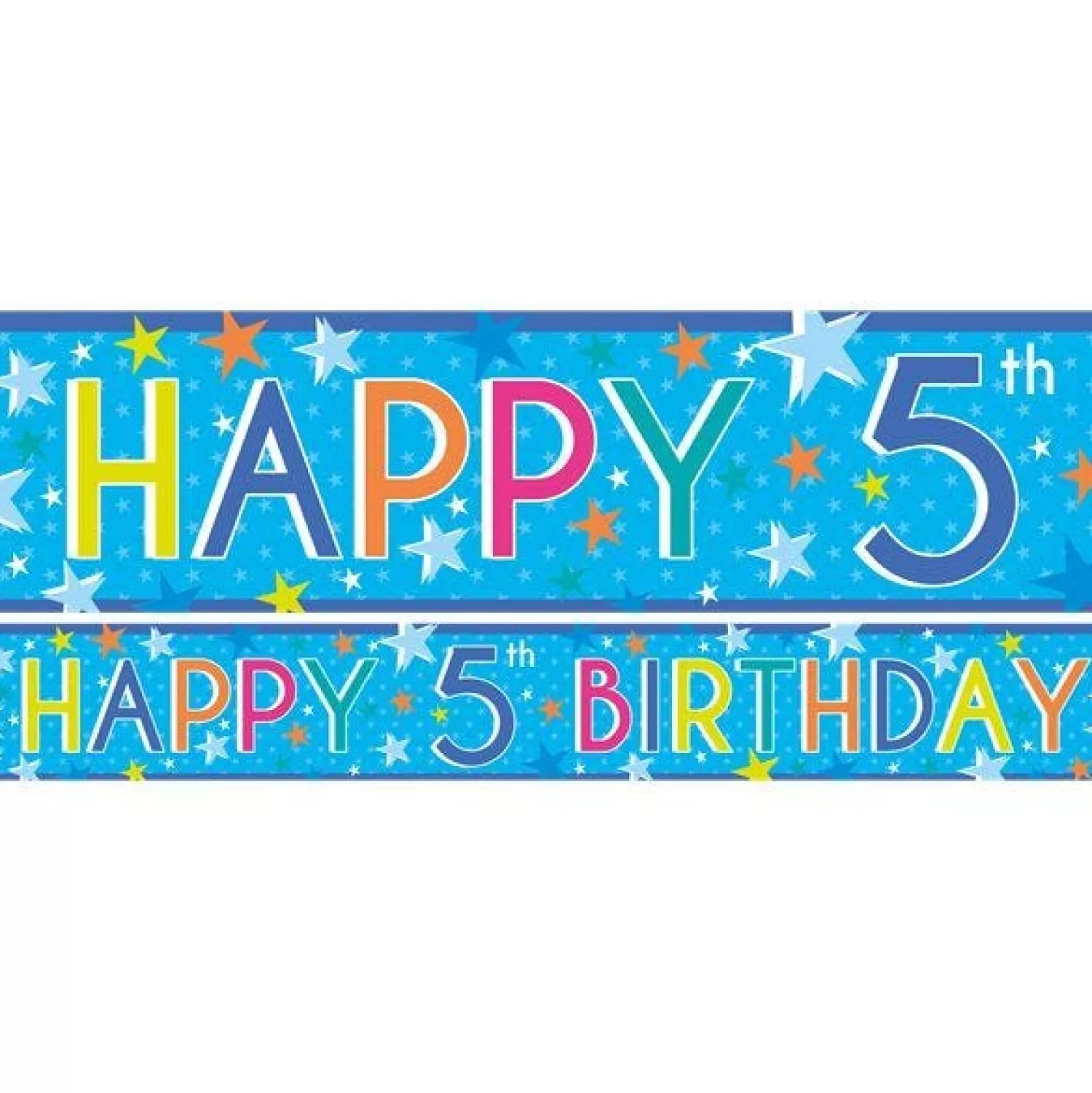 Online Party Delights Boys 5Th Birthday Paper Banners - 1M (3Pk)