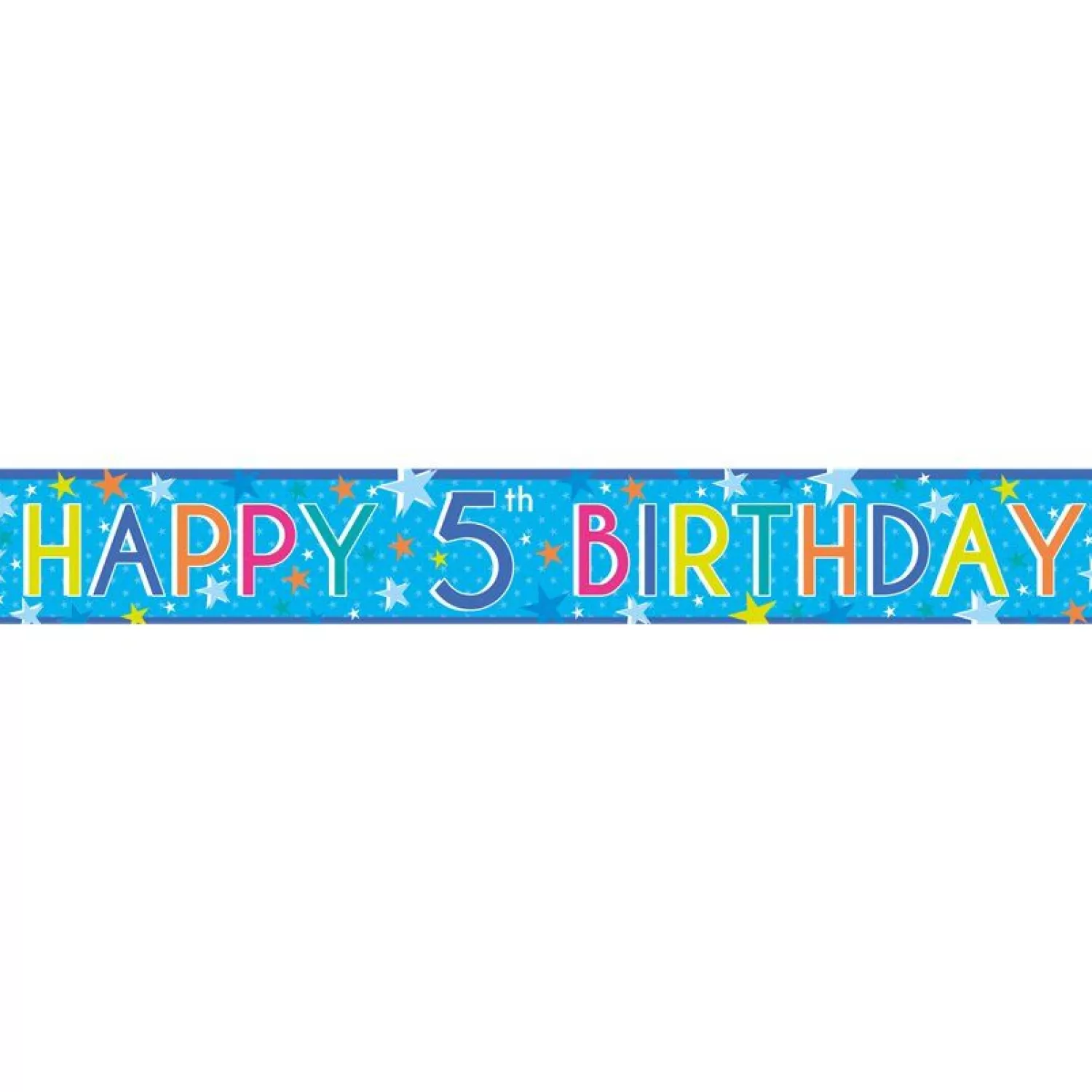 Online Party Delights Boys 5Th Birthday Paper Banners - 1M (3Pk)