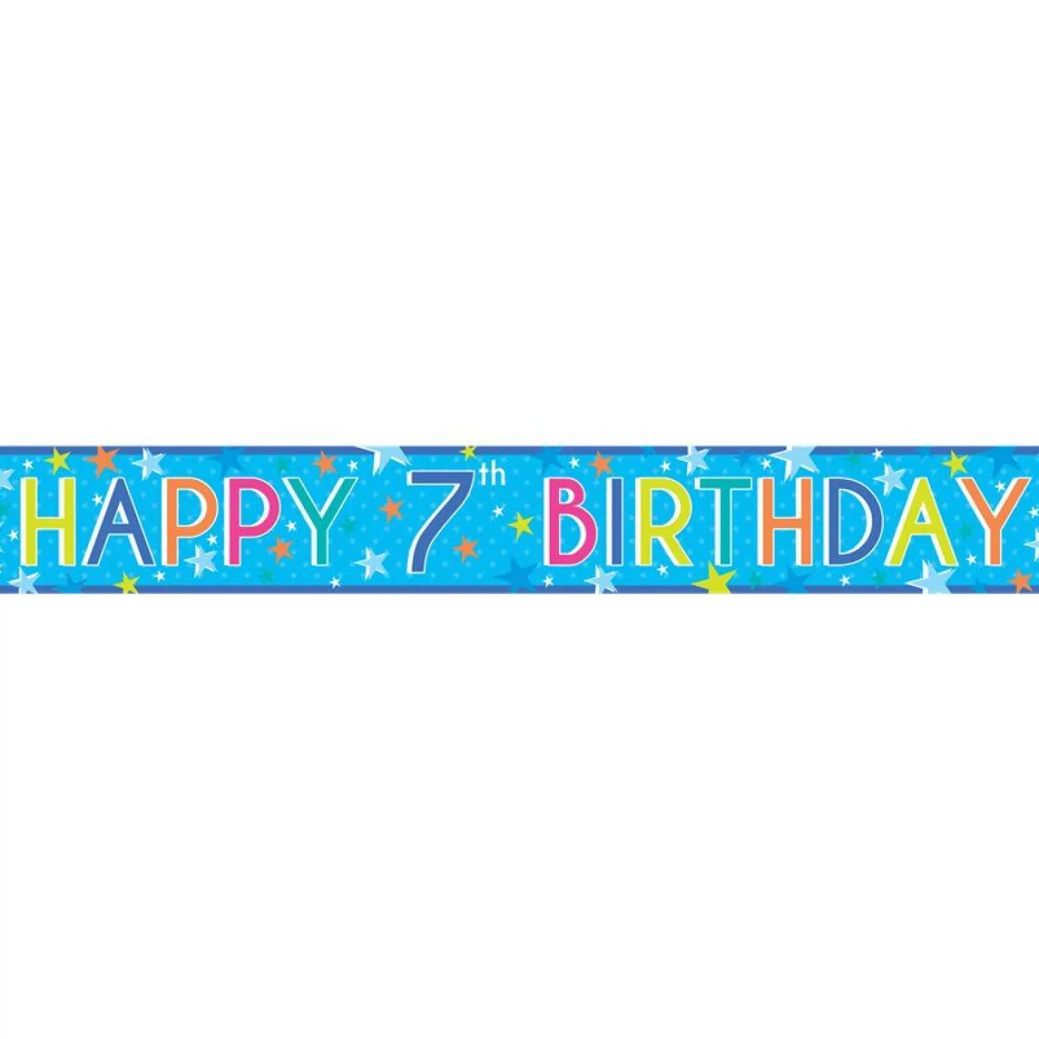 Hot Party Delights Boys 7Th Birthday Paper Banners - 1M (3Pk)