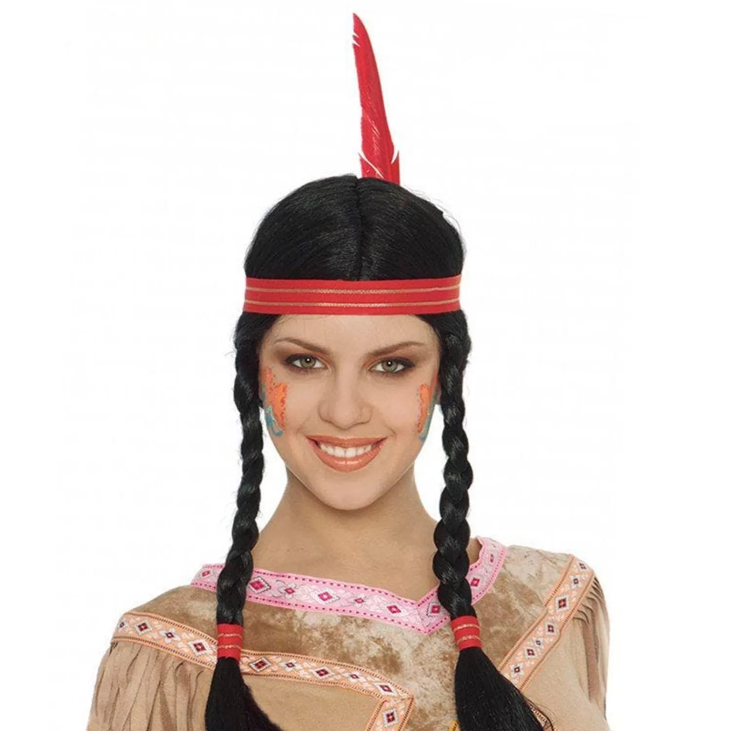 Best Sale Party Delights Braided Wig With Feather