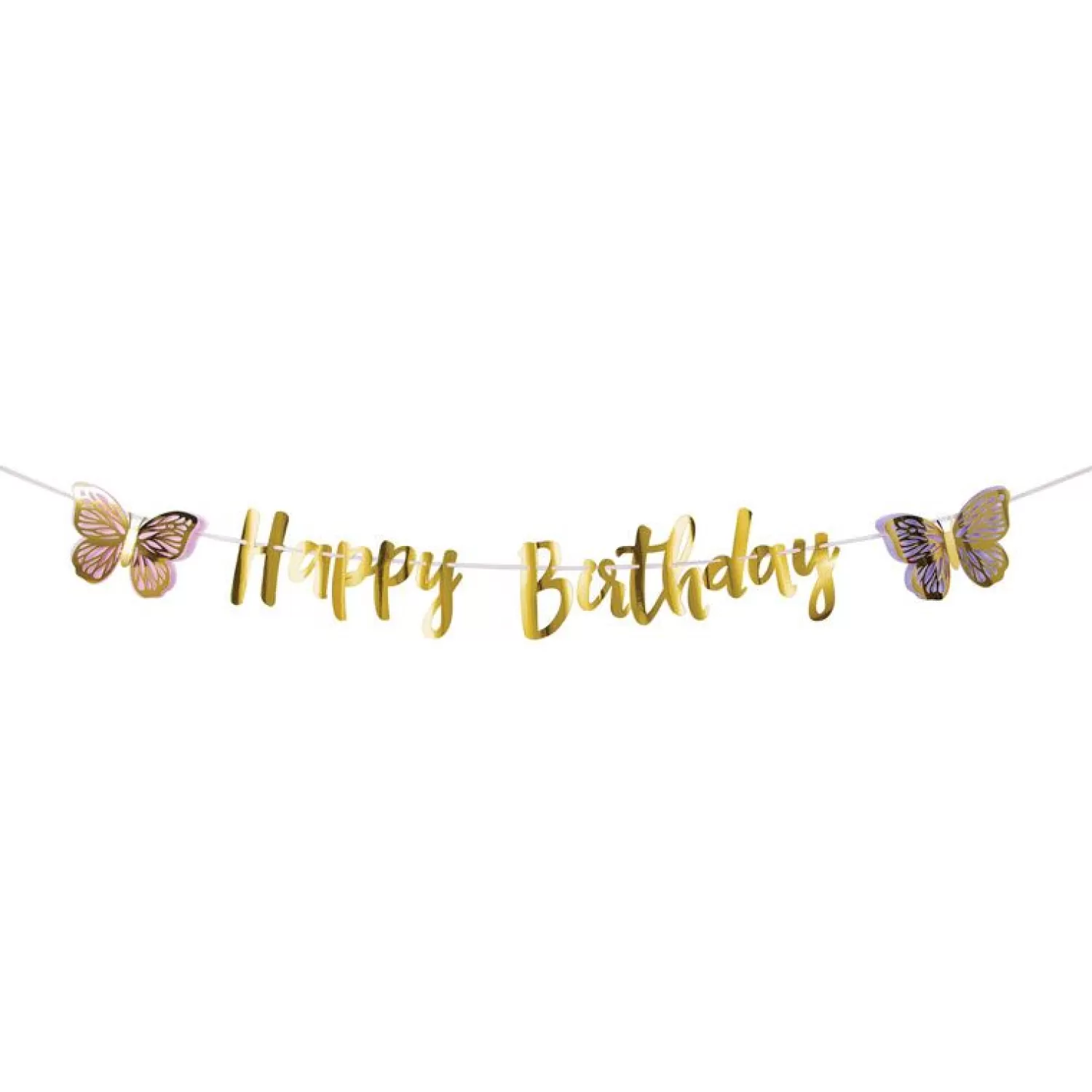 Best Sale Party Delights Butterfly Shimmer 'Happy Birthday' Paper Banner - 2.1M